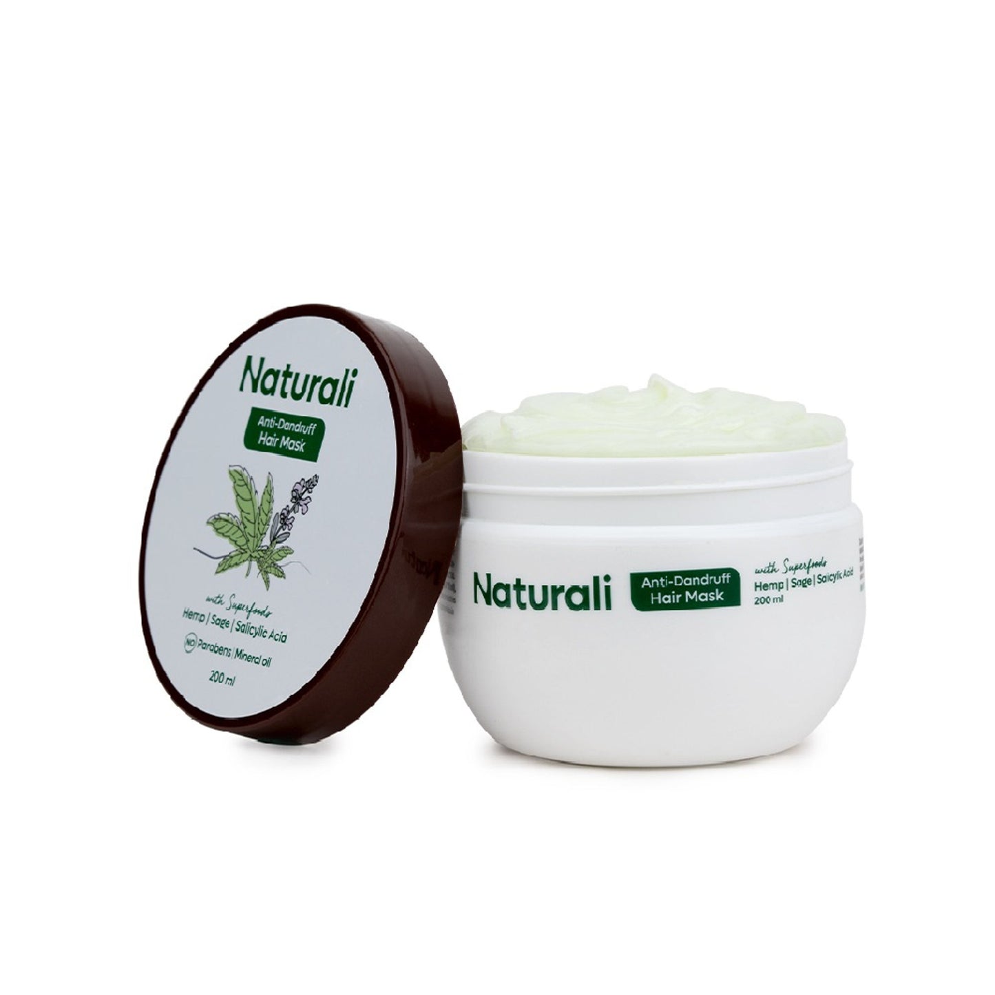 Naturali Anti-Dandruff Hair Mask With Hemp, Sage & Salicylic Acid