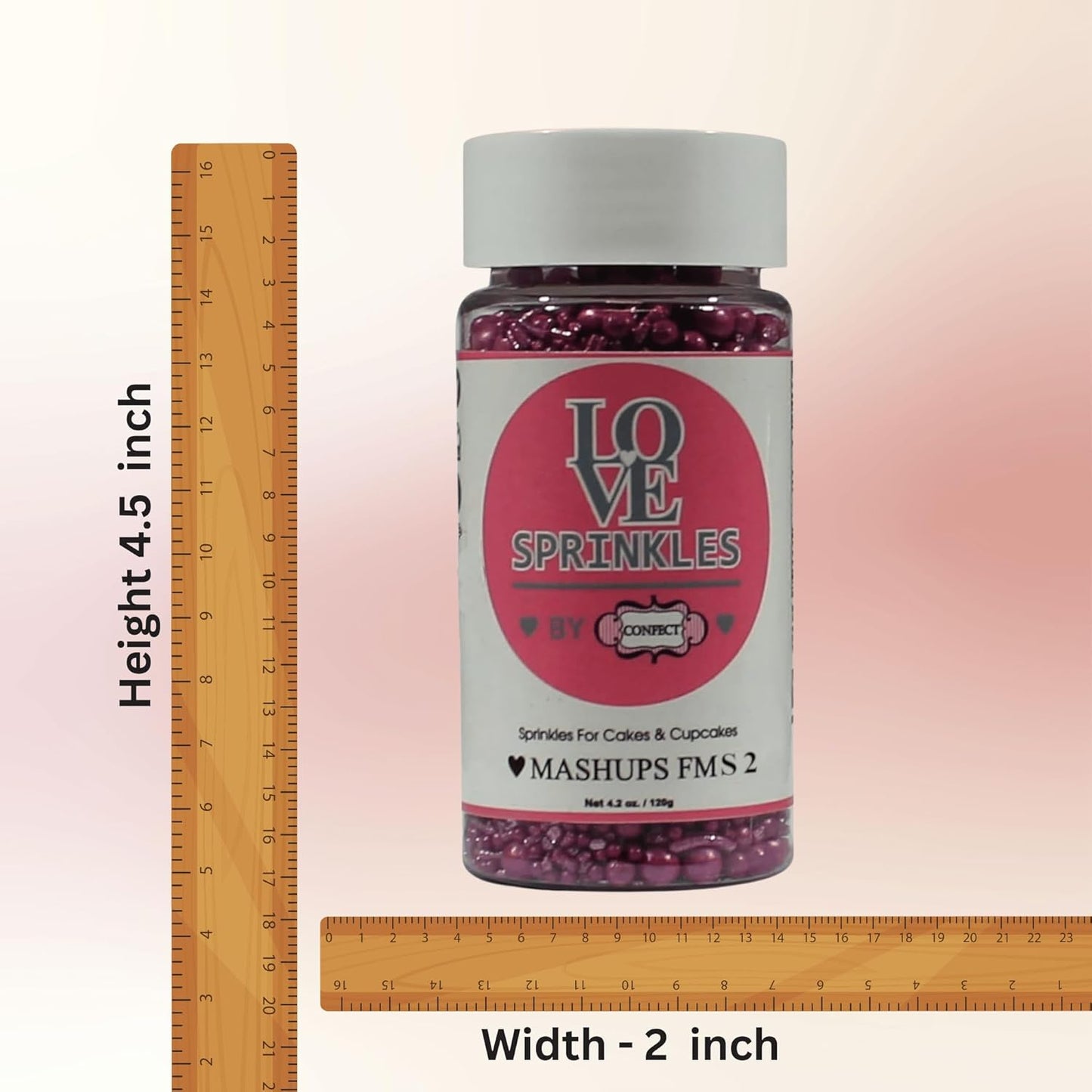 Confect Mauve | Sprinkles Bottle for Decoration Bottle