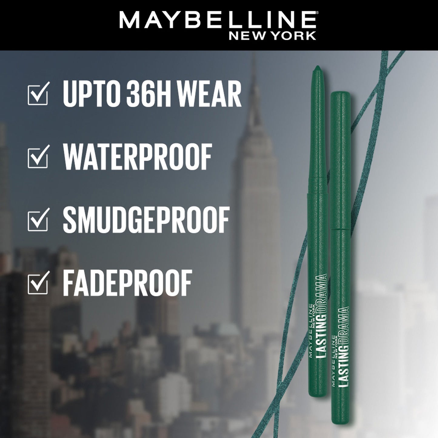 Maybelline New York Colossal Lasting Drama Kajal - Green With Envy