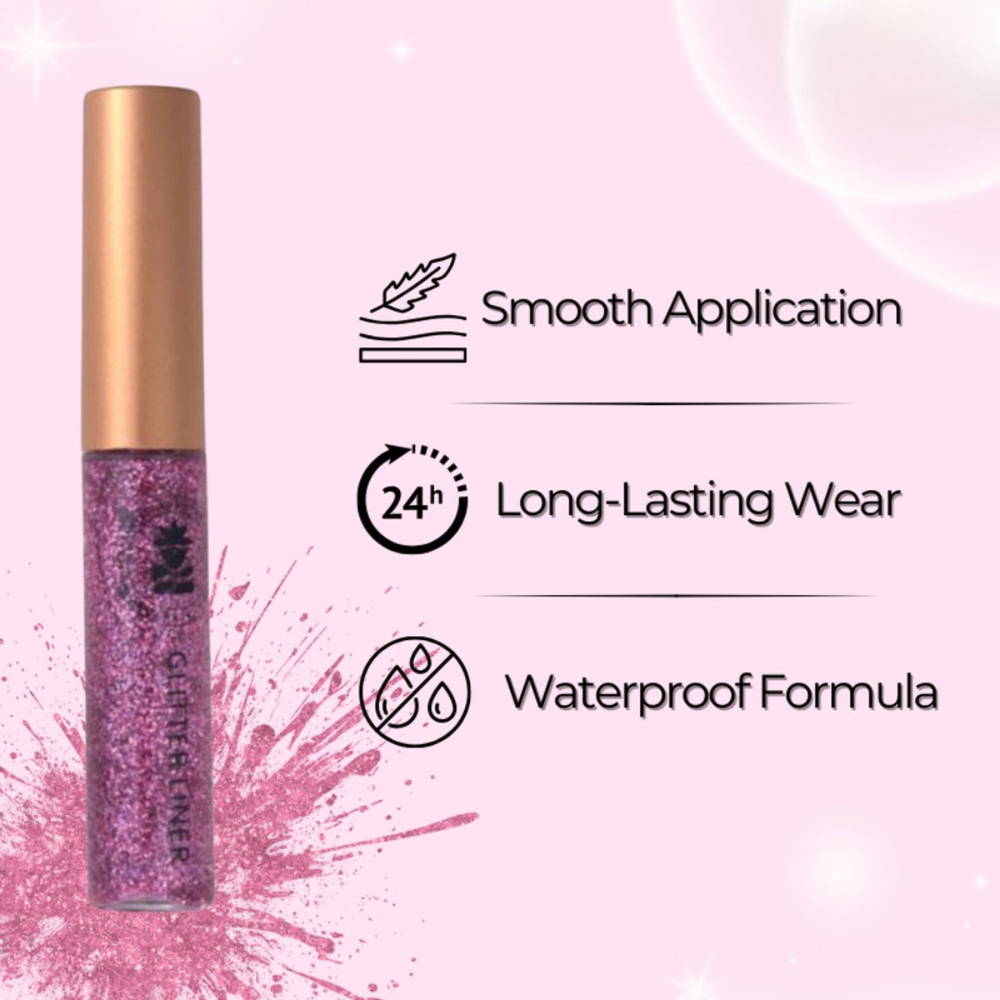 bobi Glitter Eyeliner - Pink