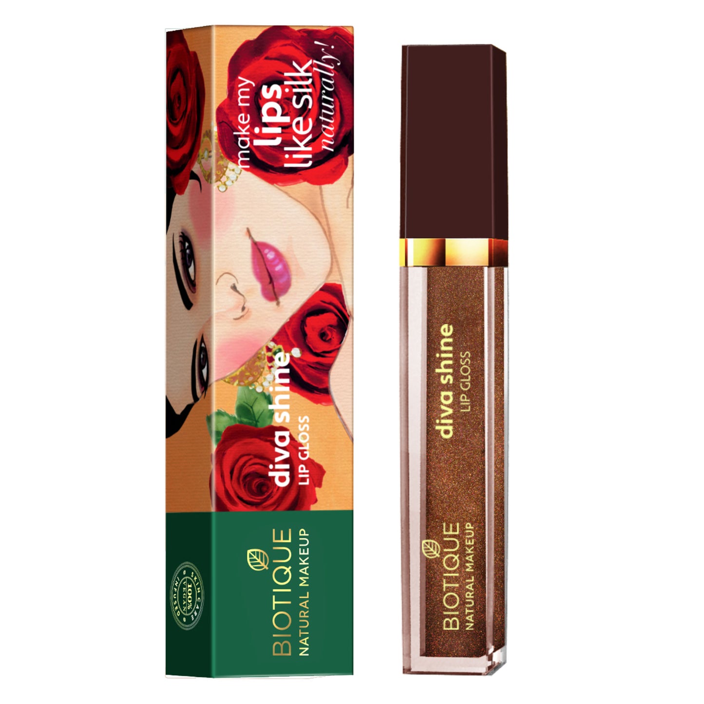 Biotique Diva Shine Lip Gloss - Wild Smoke-G102