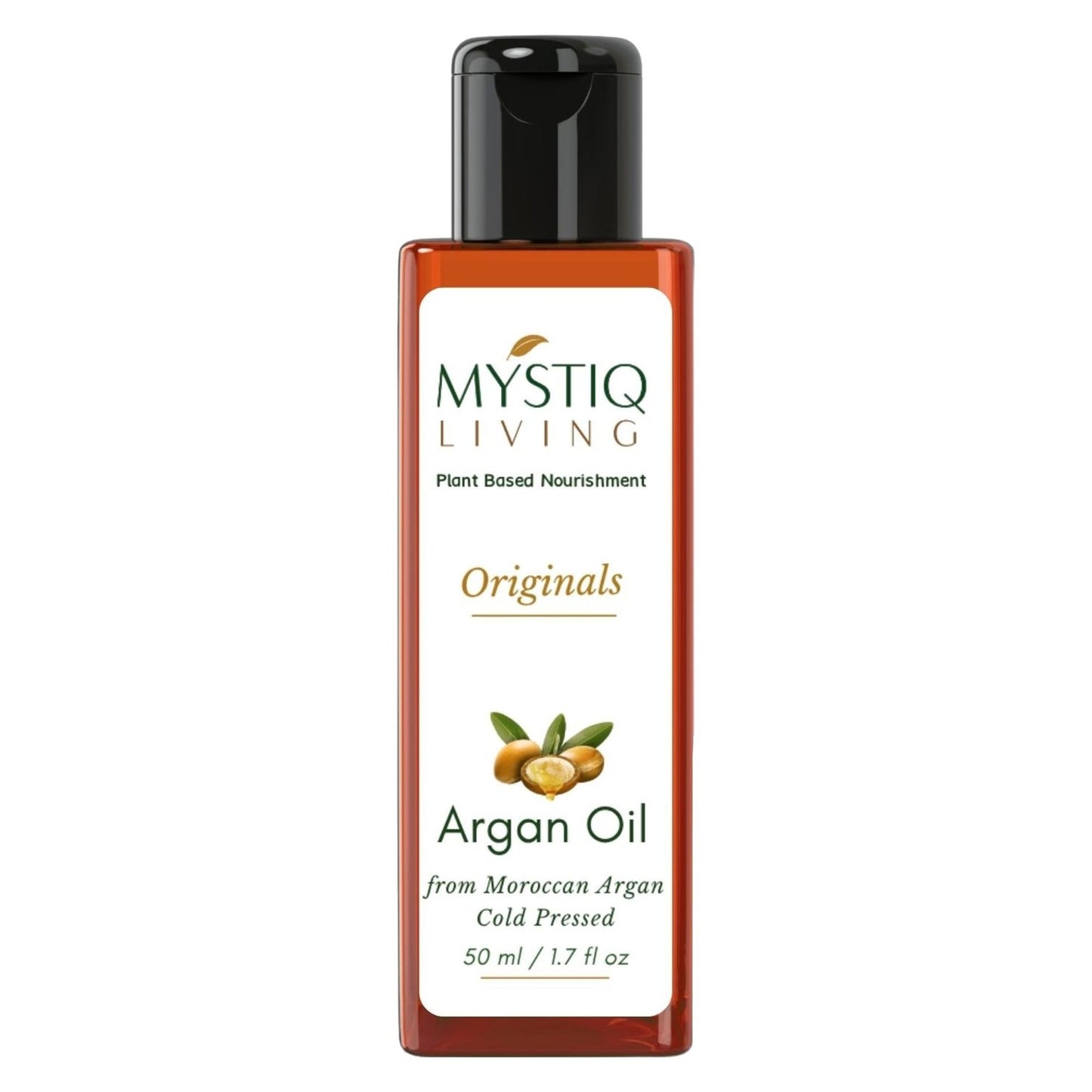 Mystiq Living Moroccon Argan Oil 100% Pure Cold Pressed for Frizz Control of Hair, Beard & Face Care