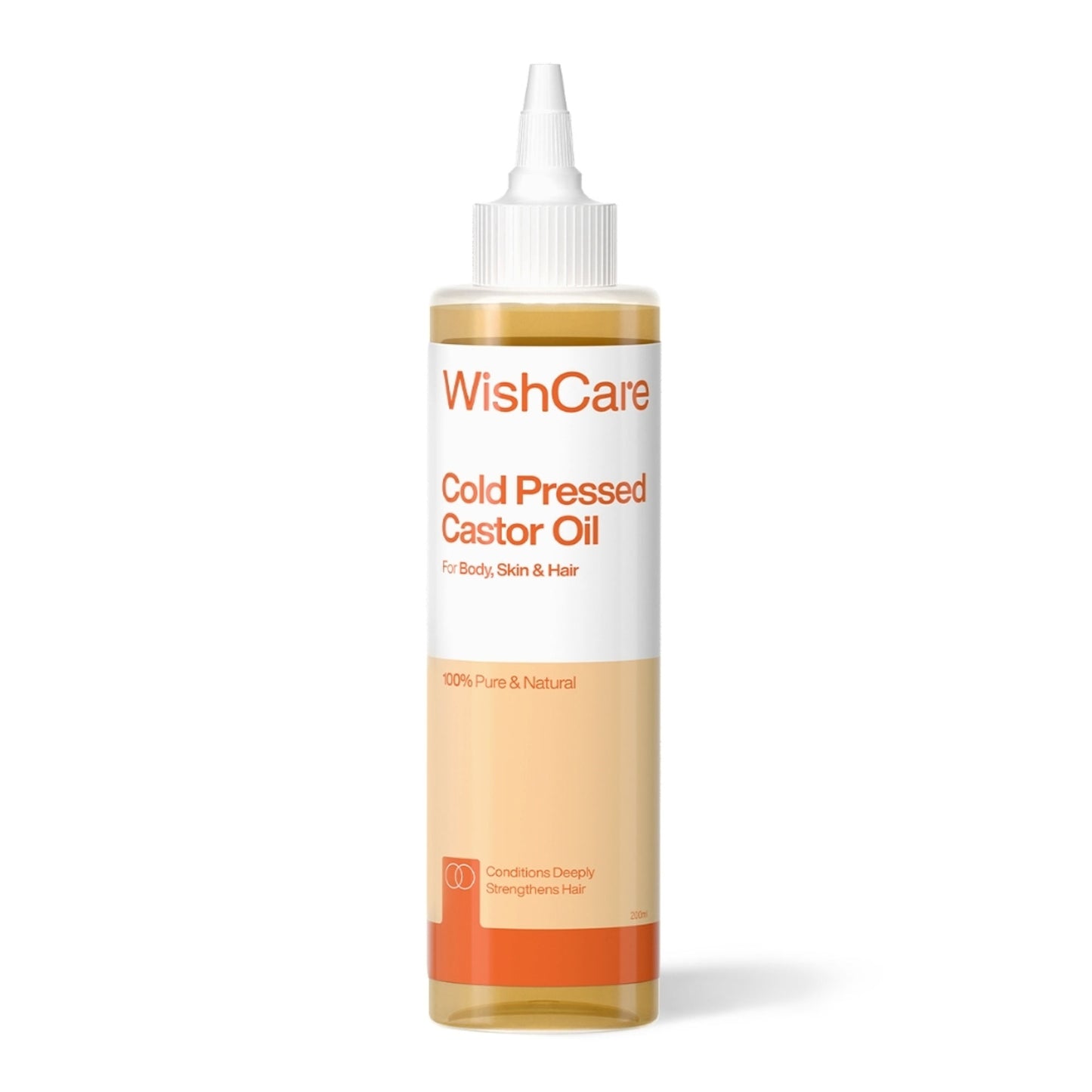 WishCare 100% Pure Cold Pressed Castor Oil For Hair & Skin-Strengthens Hair Roots-Moisturizes Skin