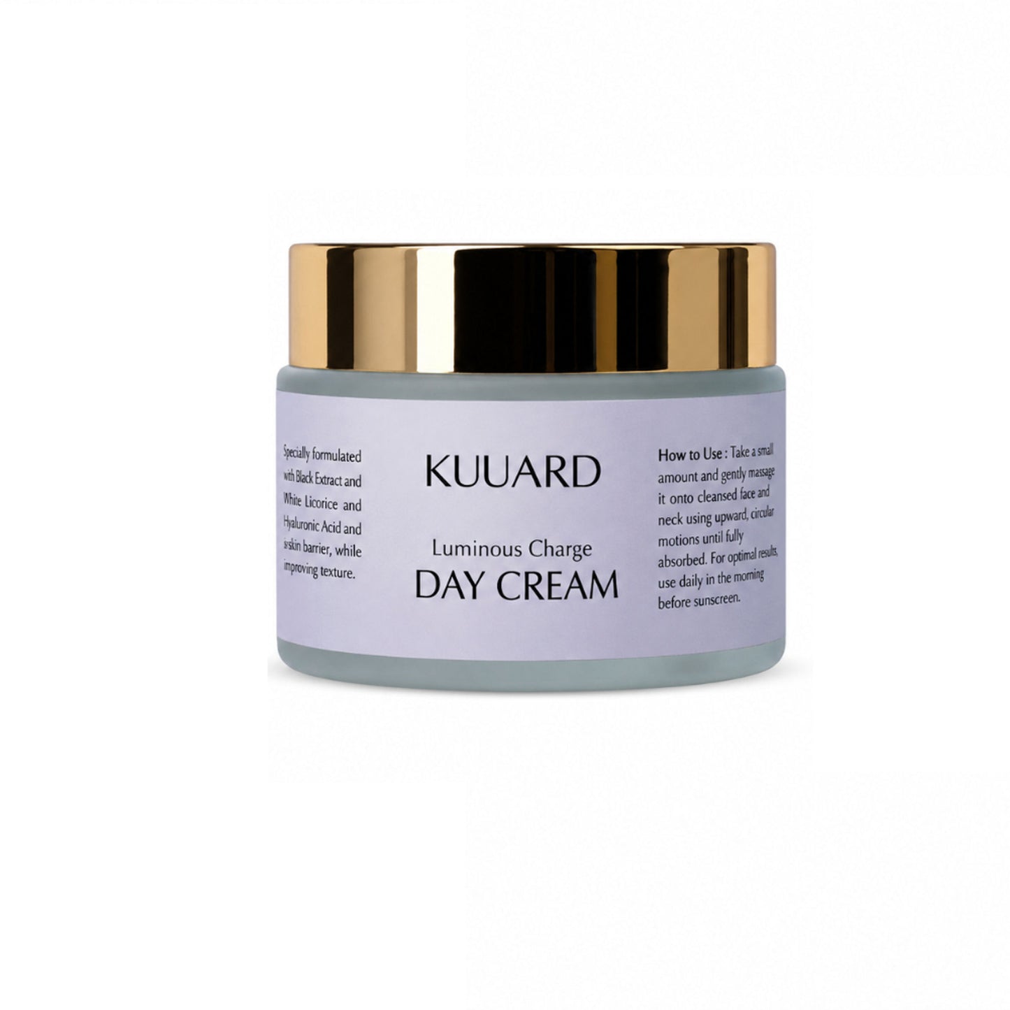KUUARD Ceramides & Niacinamide Day Cream, Barrier Repair & Bright Glow Moisturizer