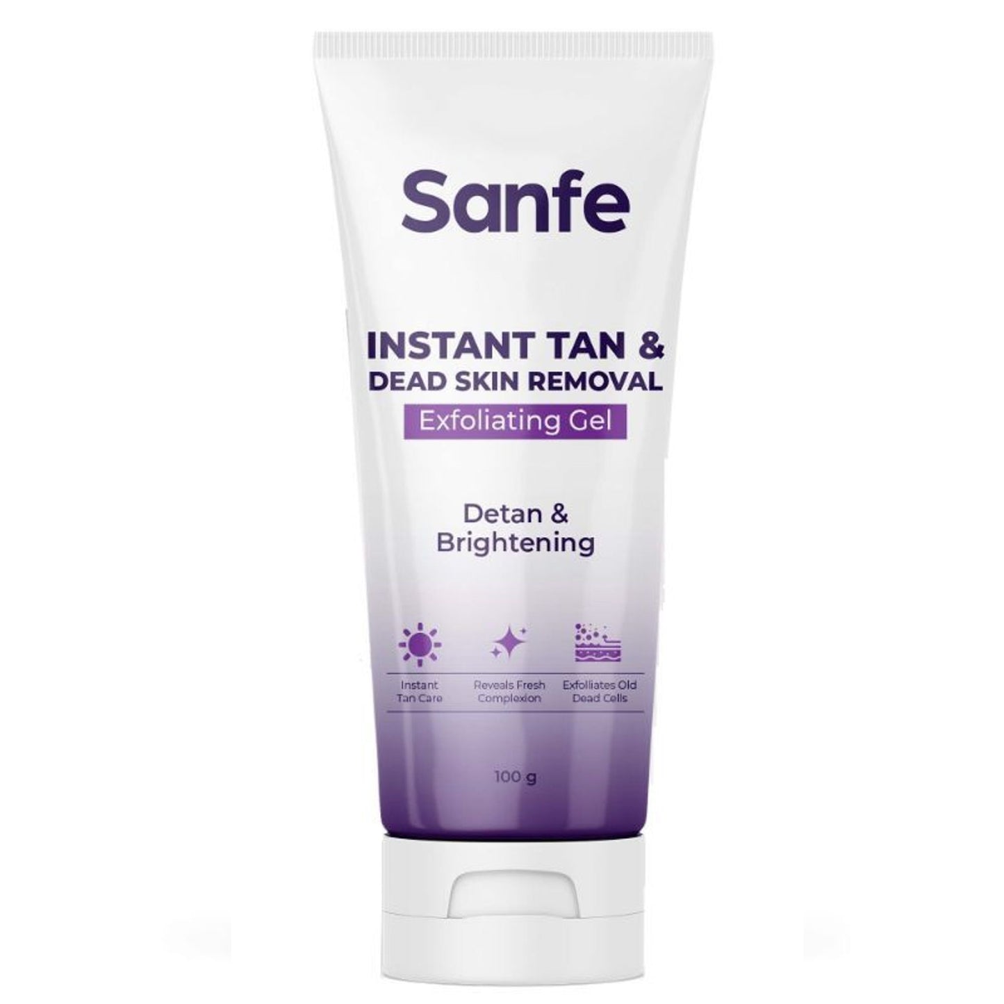 Sanfe Instant Tan & Dead Skin Removal Exfoliating Gel, Removes Dead Skin Body Scrub AHA Exfoliation