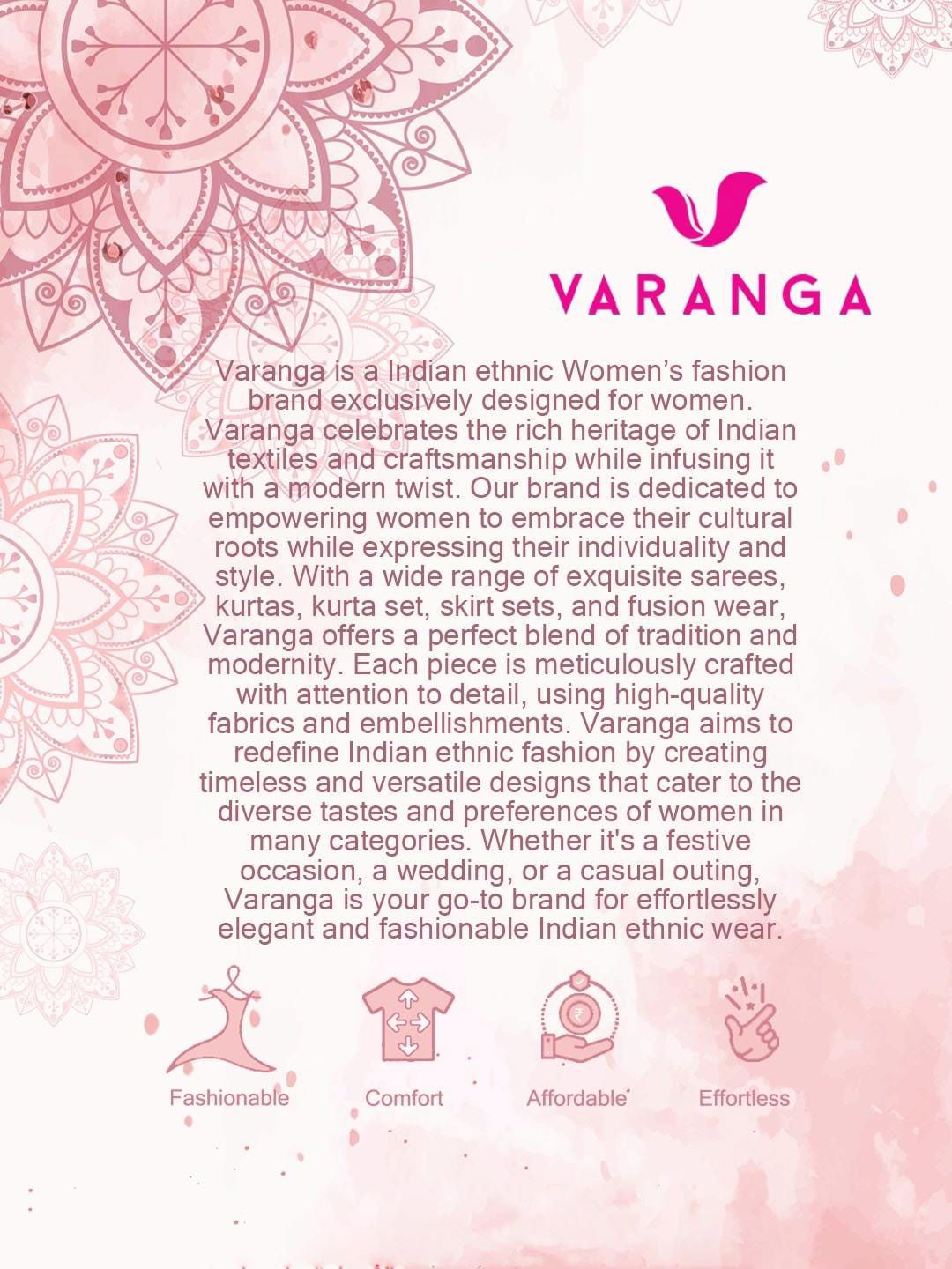 Indyancart VA Women'sFloral Printed Regular Miirror Work Pure Cotton Kurta With Trouser & Dupatta