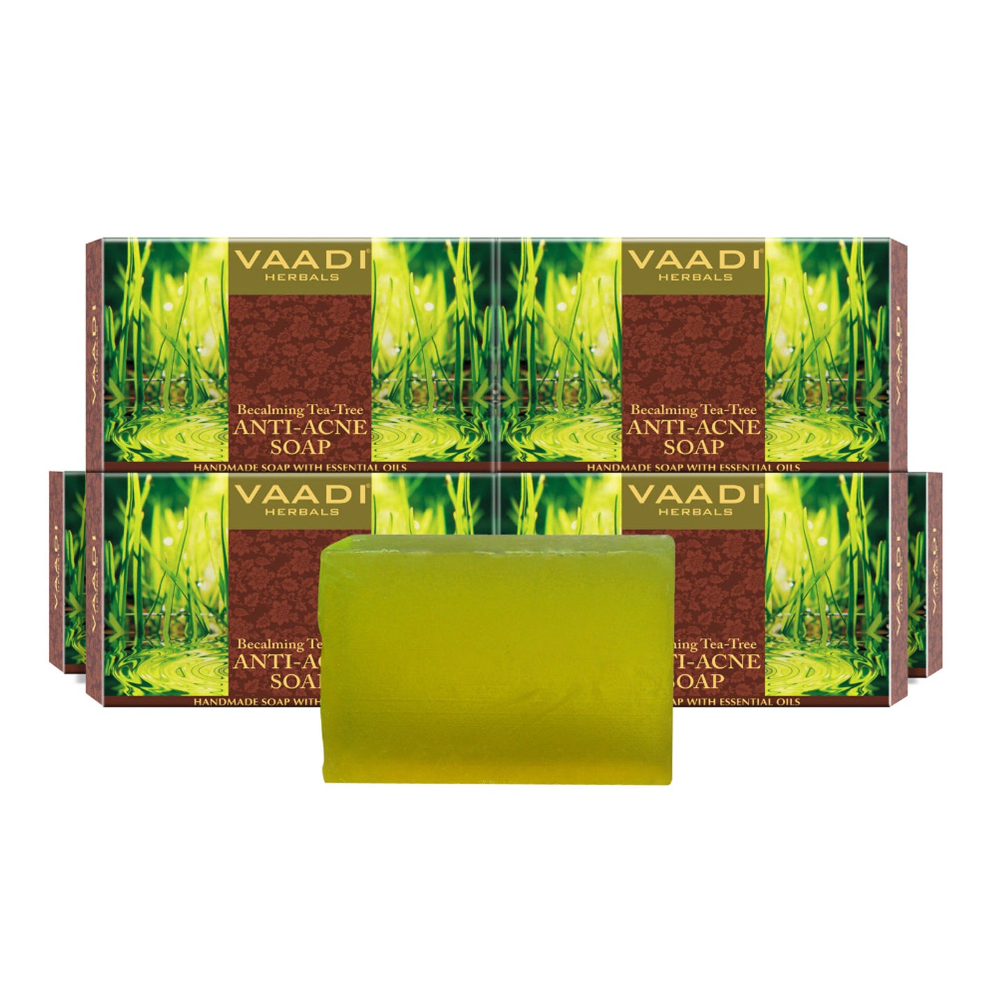 Vaadi Herbals Super Value Pack Of 6 Becalming Tea Tree Soap Anti-Acne Therapy