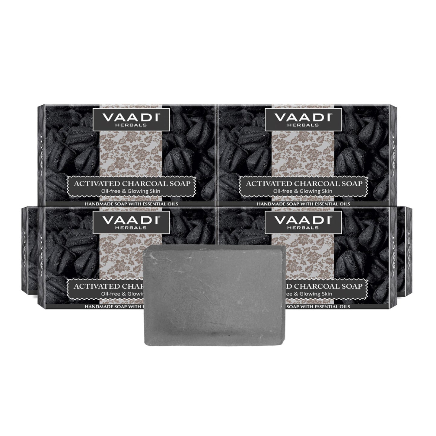 Vaadi Herbals Activated Charcoal Soap - Pack of 6
