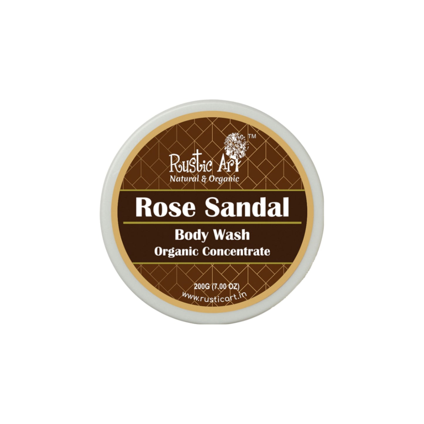 Rustic Art Organic Rose Sandal Body Wash Concentrate