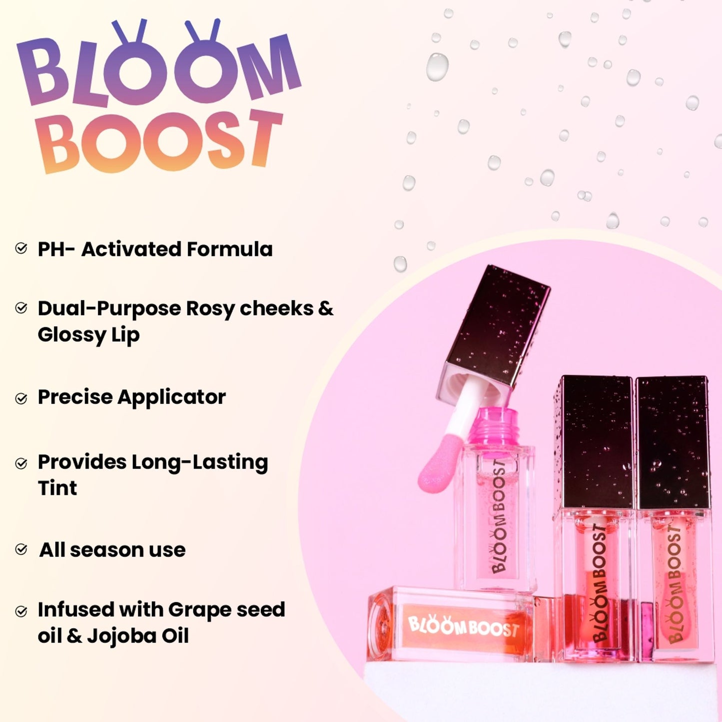 Matt look Bloom Boost Magic Lip & Cheek Oil - Pink Delight