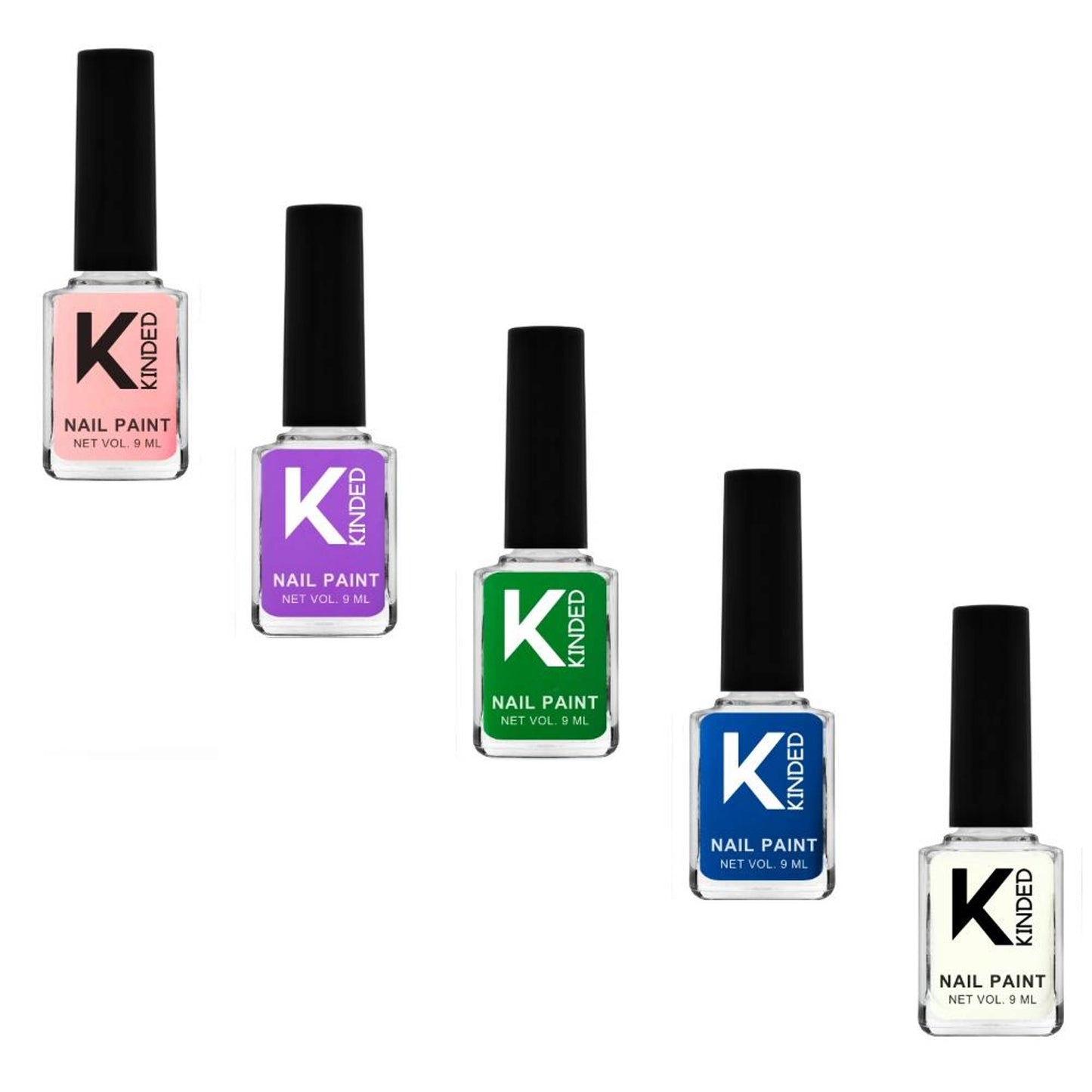 KINDED Nail Paint Nail Polish Matte Finish - Combo of 5 Matte Me