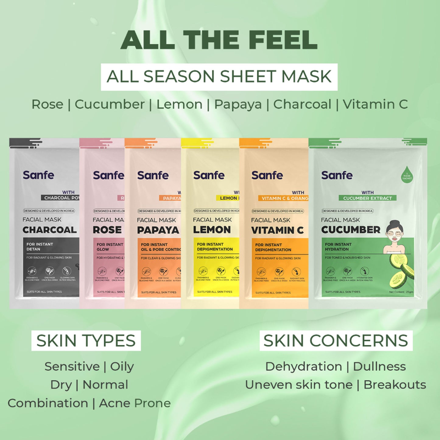 Sanfe Instant Hydration Cucumber Facial Mask