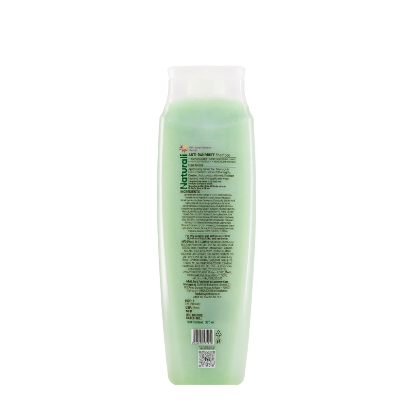 Naturali Anti-Dandruff Shampoo with Superfood Hemp Oil & Sage Extract