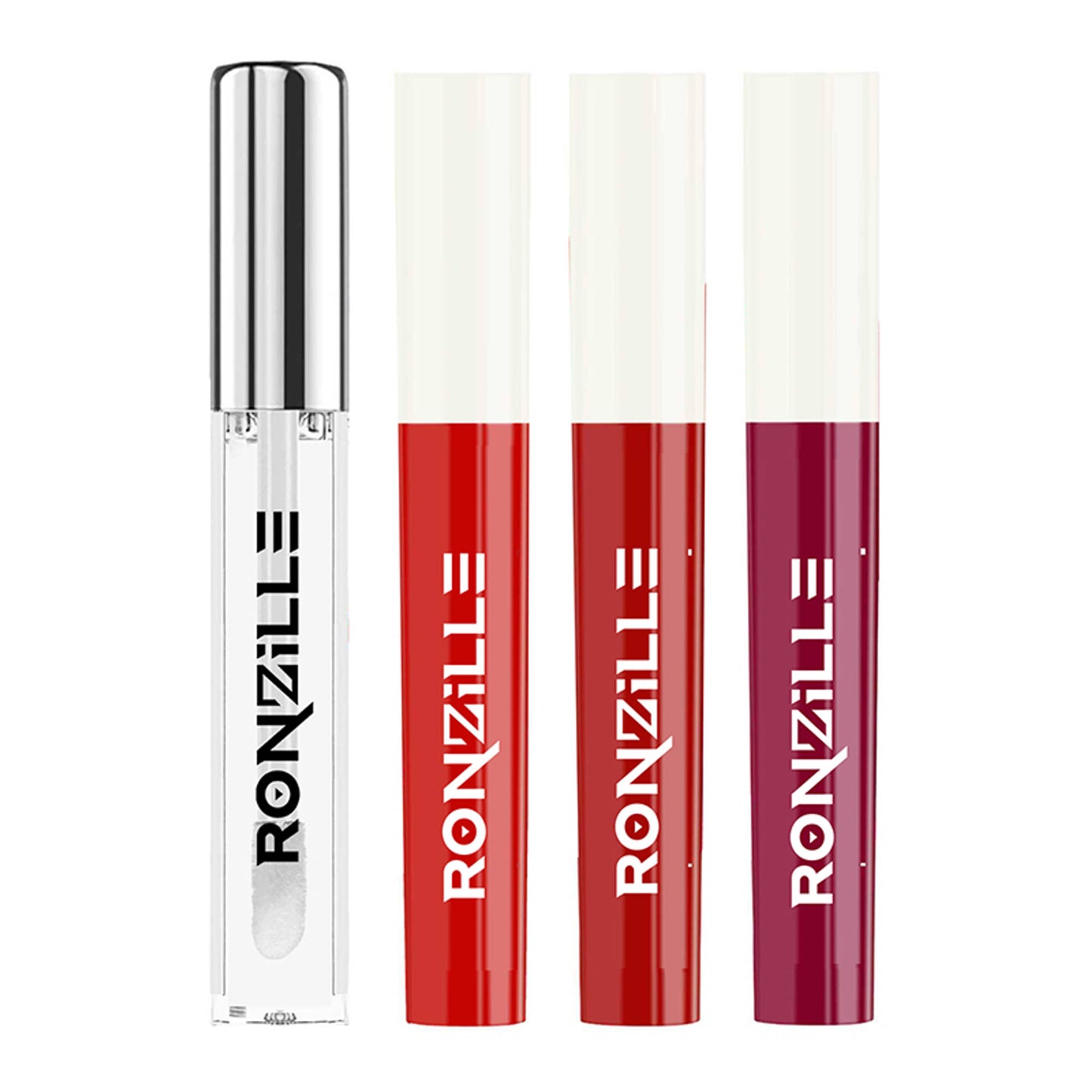 Ronzille Non Transfer Matte Liquid Lipstick Plus Lip Gloss Reds And Maroons Pack Of 4