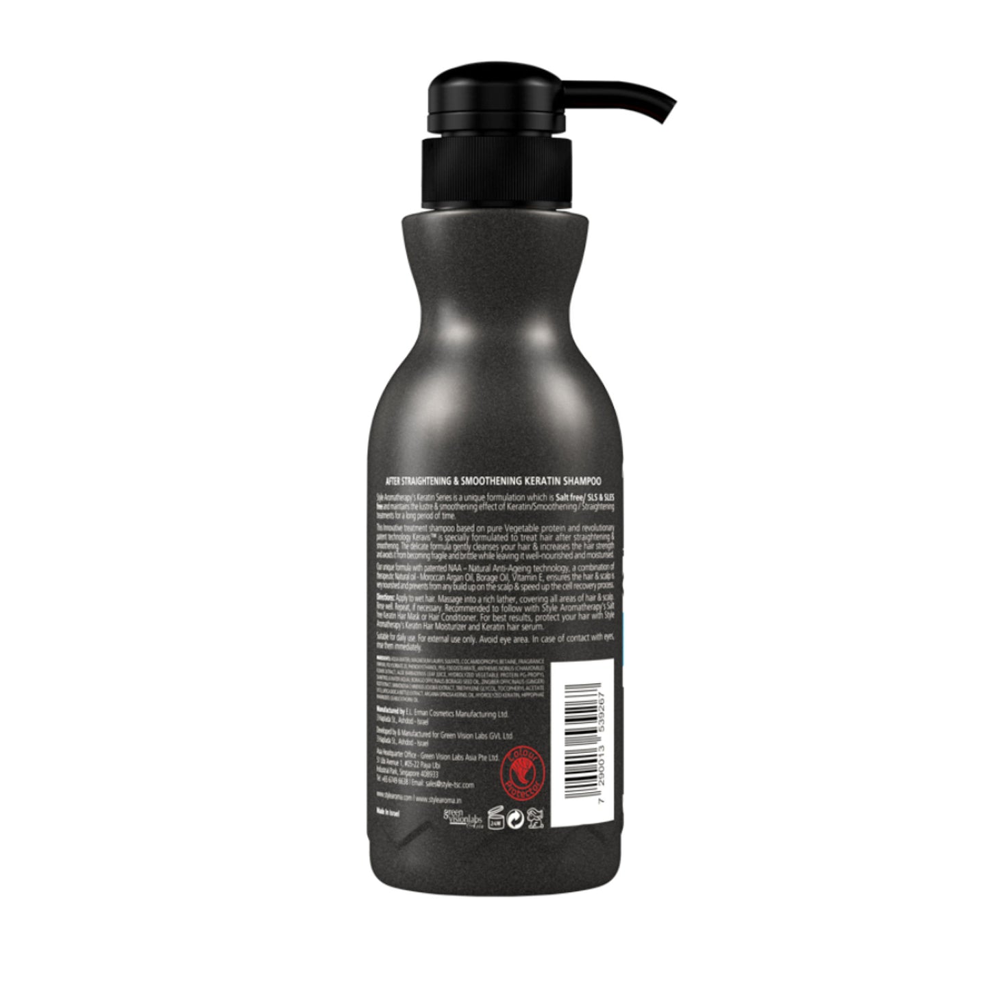Style Aromatherapy Professional Keratin Shampoo with Argan, Jojoba & Chamomile - SLS/SLES-Free