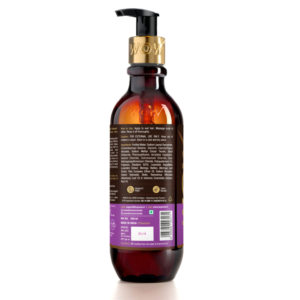 WOW Skin Science Rosemary Hair Shampoo
