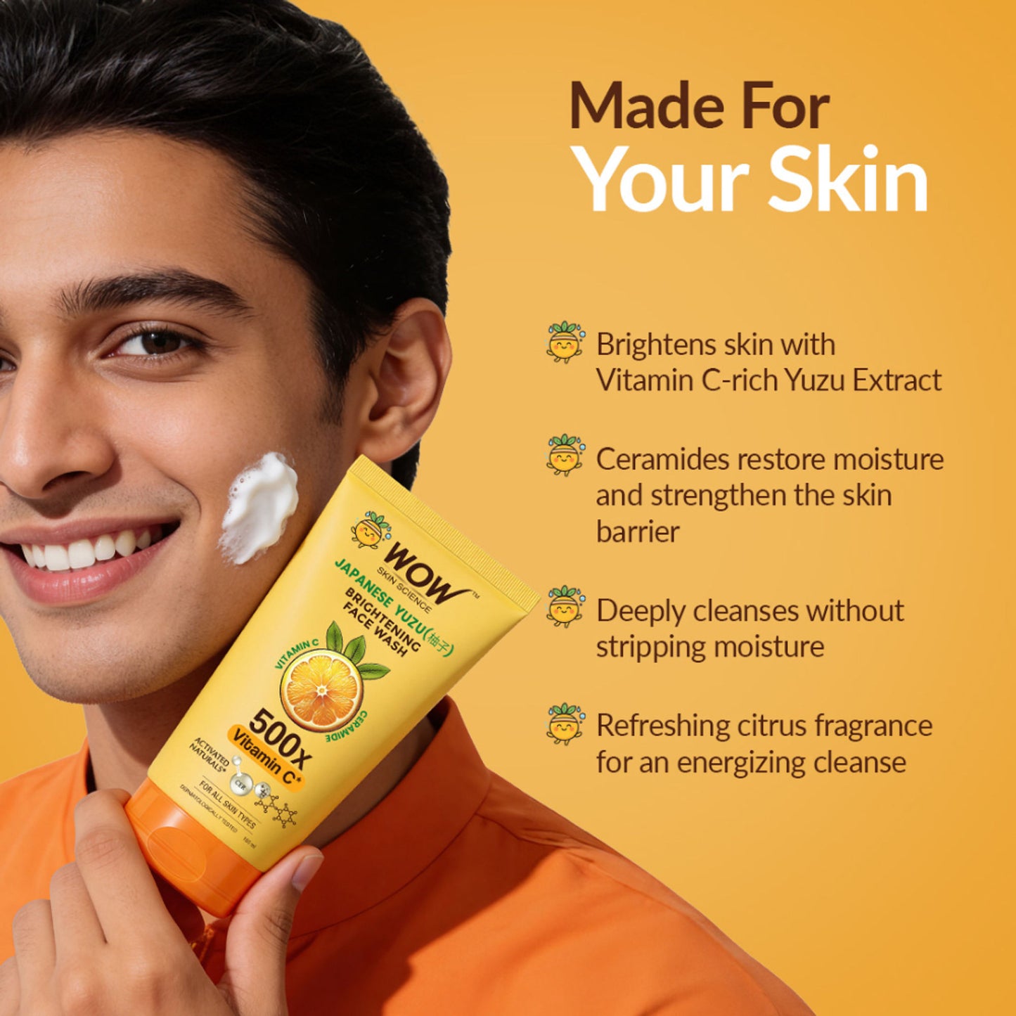 WOW Skin Science Japanese Yuzu Face Wash