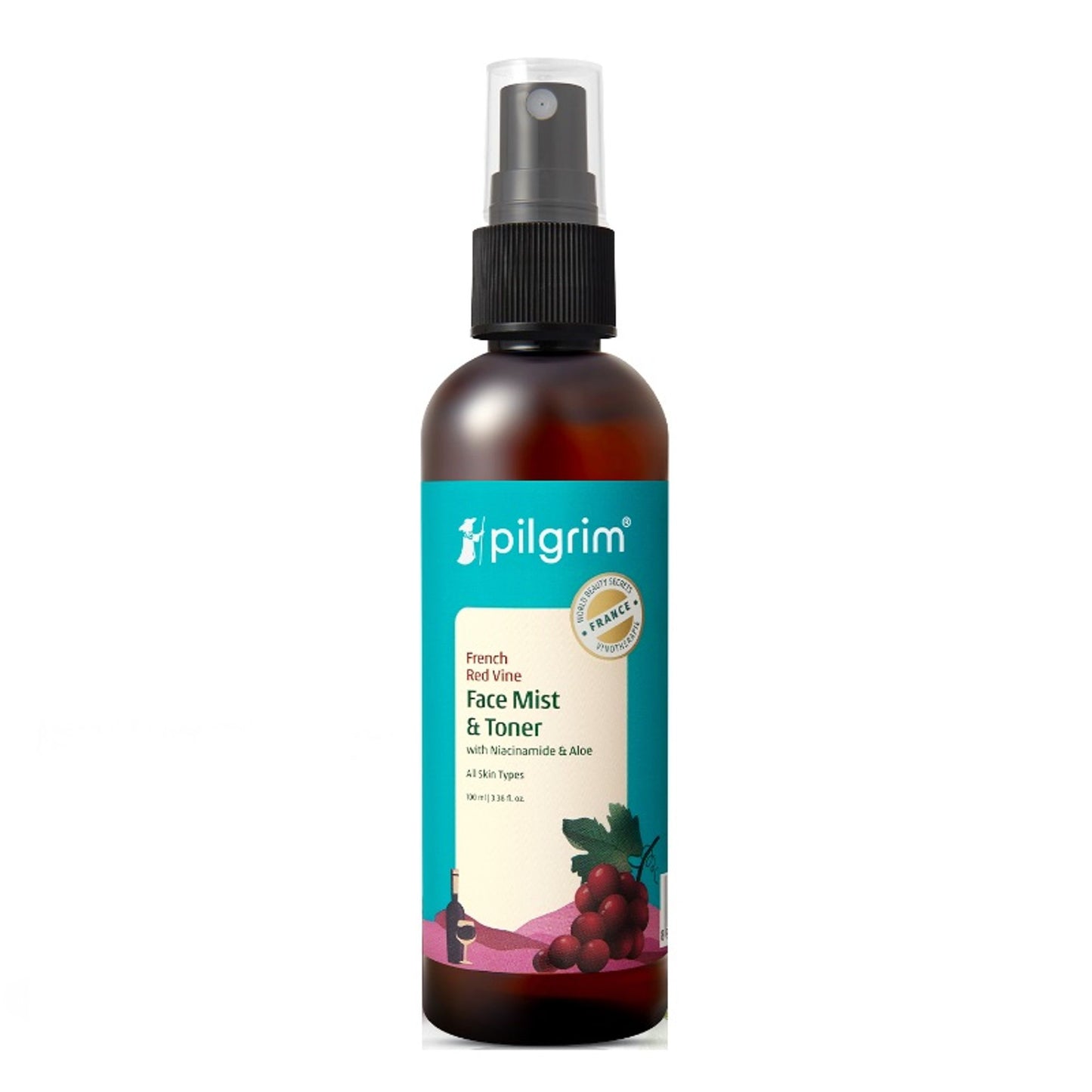 Pilgrim Red Vine Face Mist & Toner with Vitamin B3 & Aloe