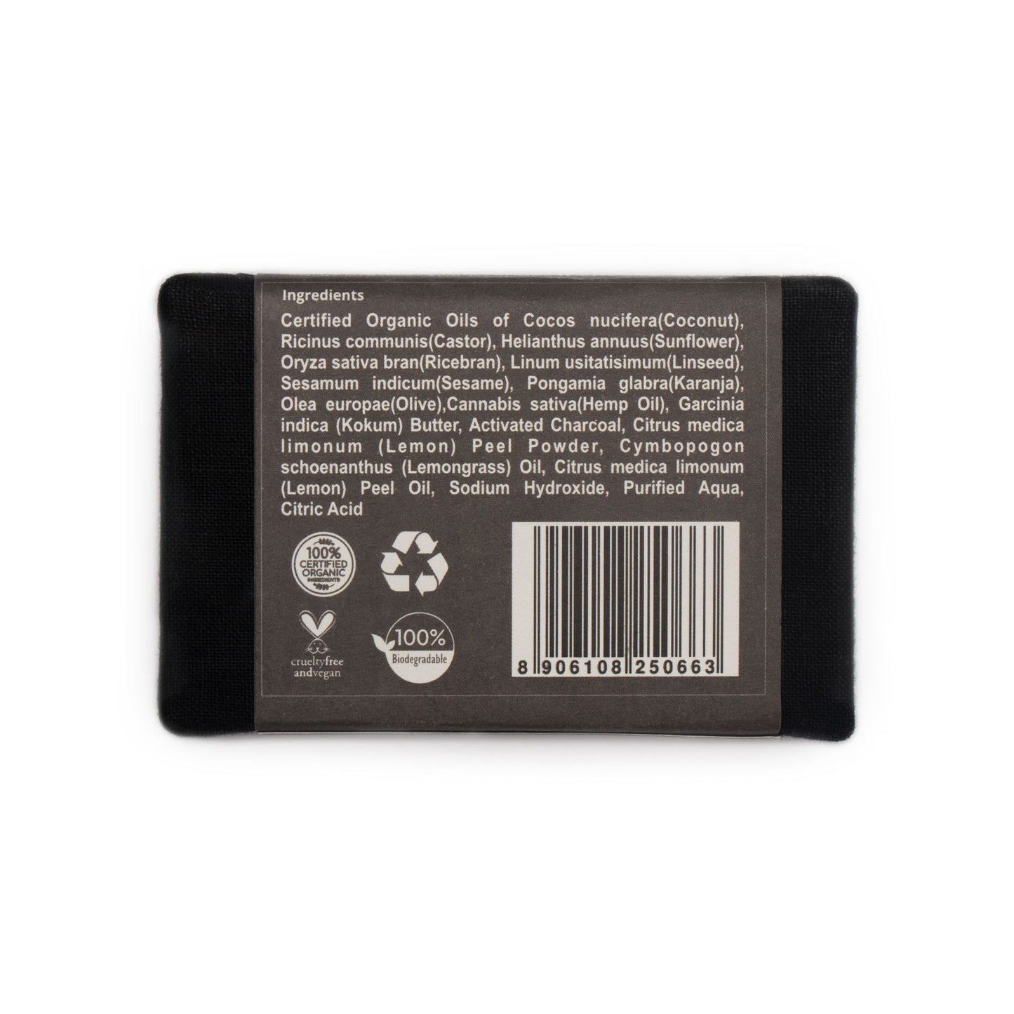Rustic Art Organic Lemon Charcoal Soap