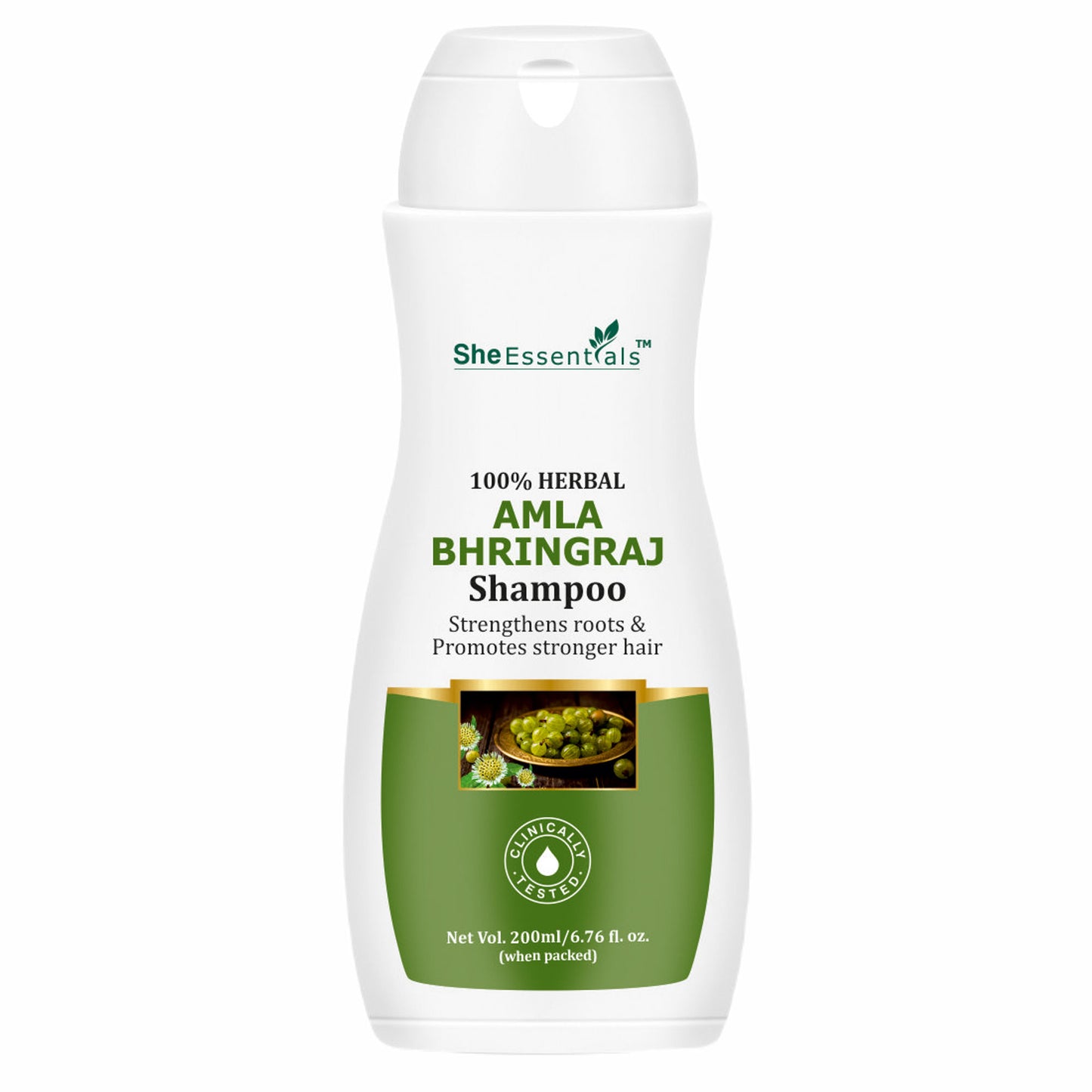 She Essentials Amla Bhringraj Hair Shampoo For Anti Dandruff, Growth - Men & Women