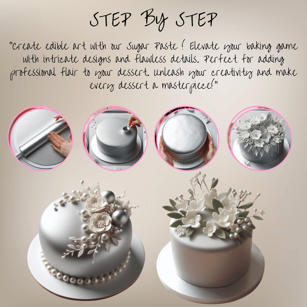 Confect Shimmering Silver | Edible Sugar Paste