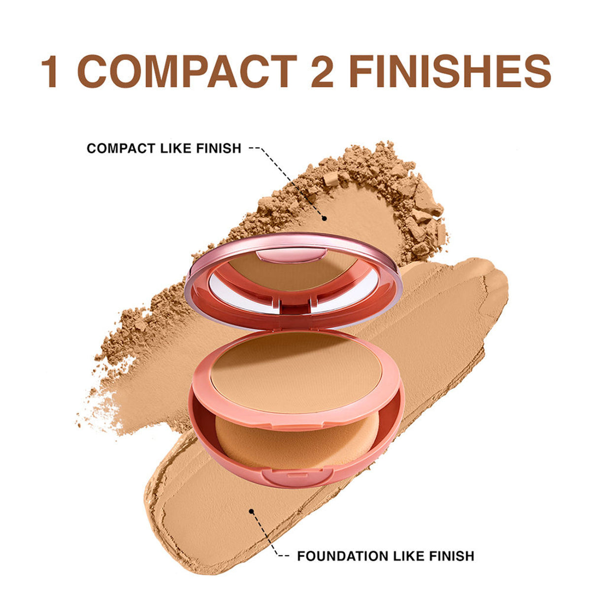Lakme 9 To 5 Unreal Dual Cover Pressed Powder, 2 In 1 Compact + Foundation - 30 Cinnamon
