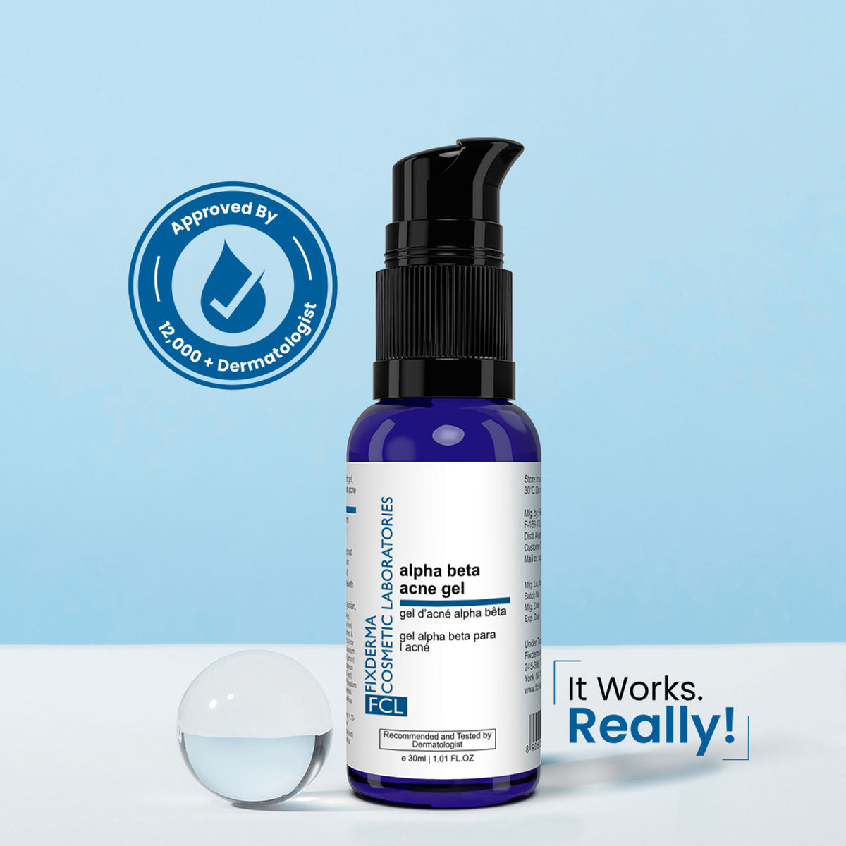 FCL Alpha Beta Acne Gel Adapalene with Glycolic Acid Treats Acne Pores For All Skin Types