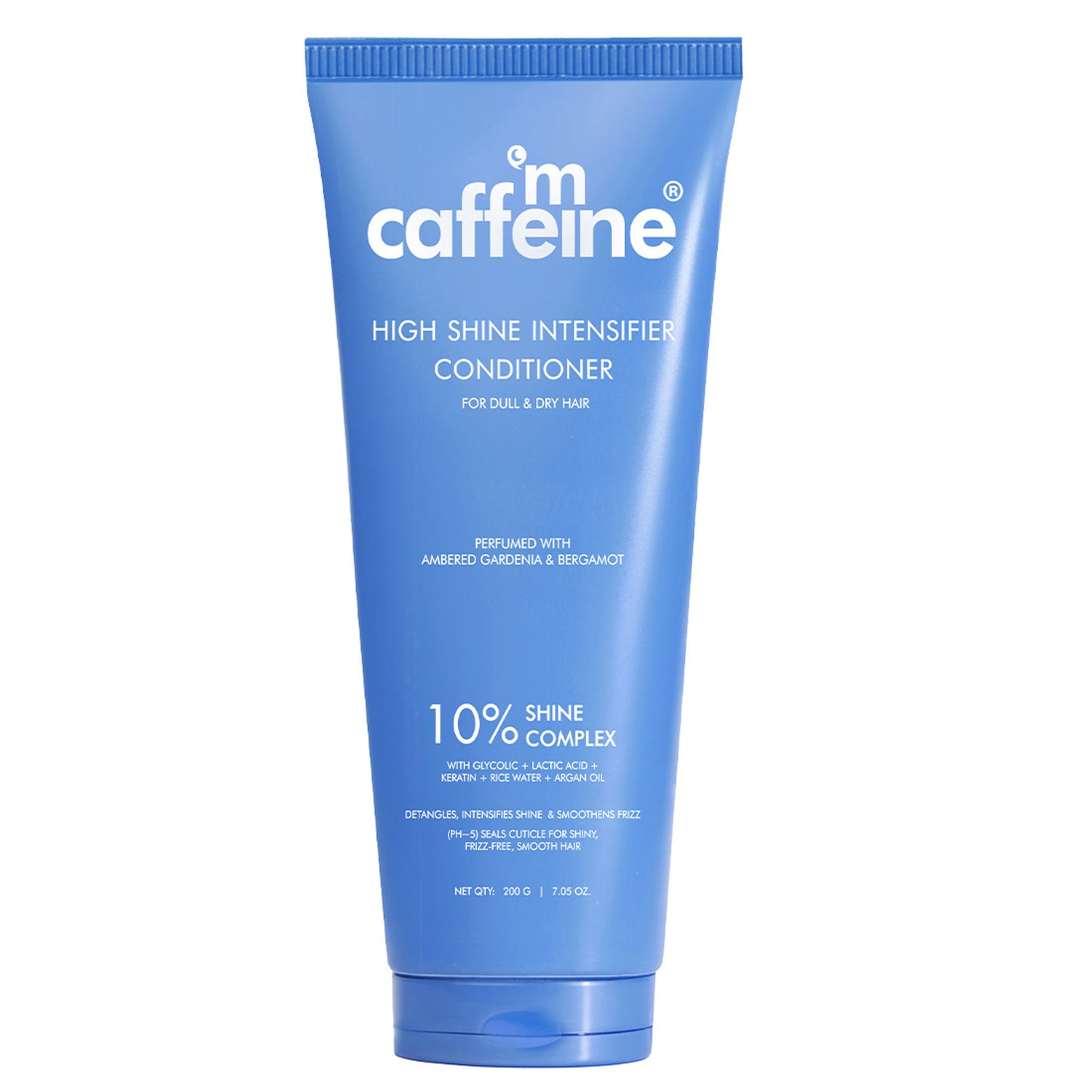 MCaffeine Glossy Hair Conditioner with 10% Shine Complex, Shinier Hair in 1 Use, 48 Hr Frizz Control