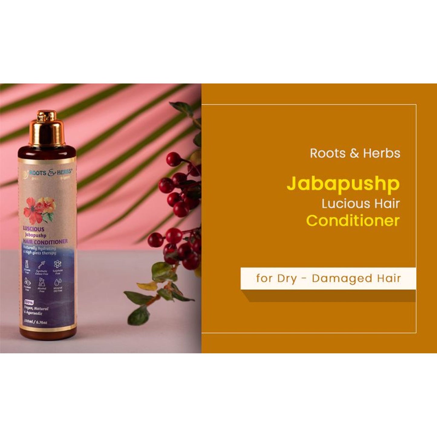 Roots & Herbs Luscious Jabapushp Mild Hair Conditioner