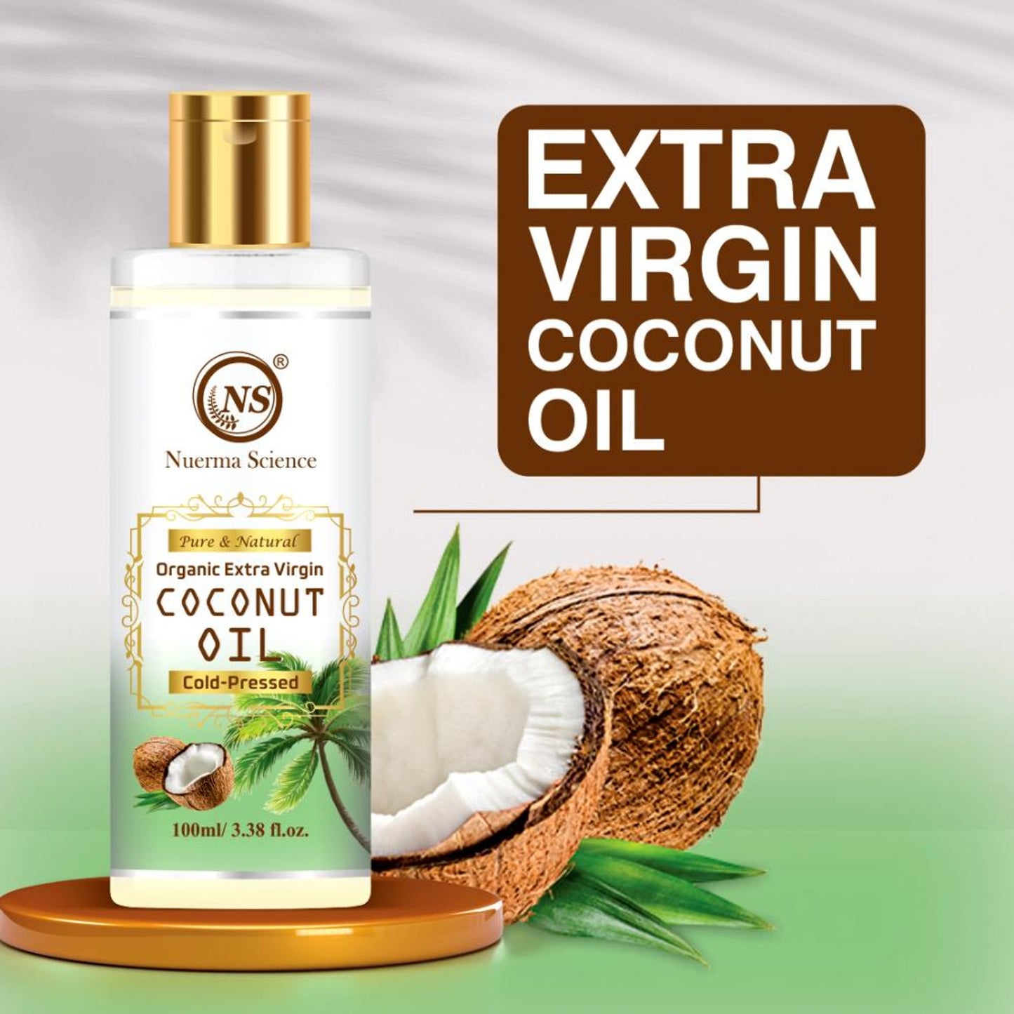 Nuerma Science Extra Virgin Coconut Oil (for Frizzy Hair, Rough Skin, Wrinkle Reduction)