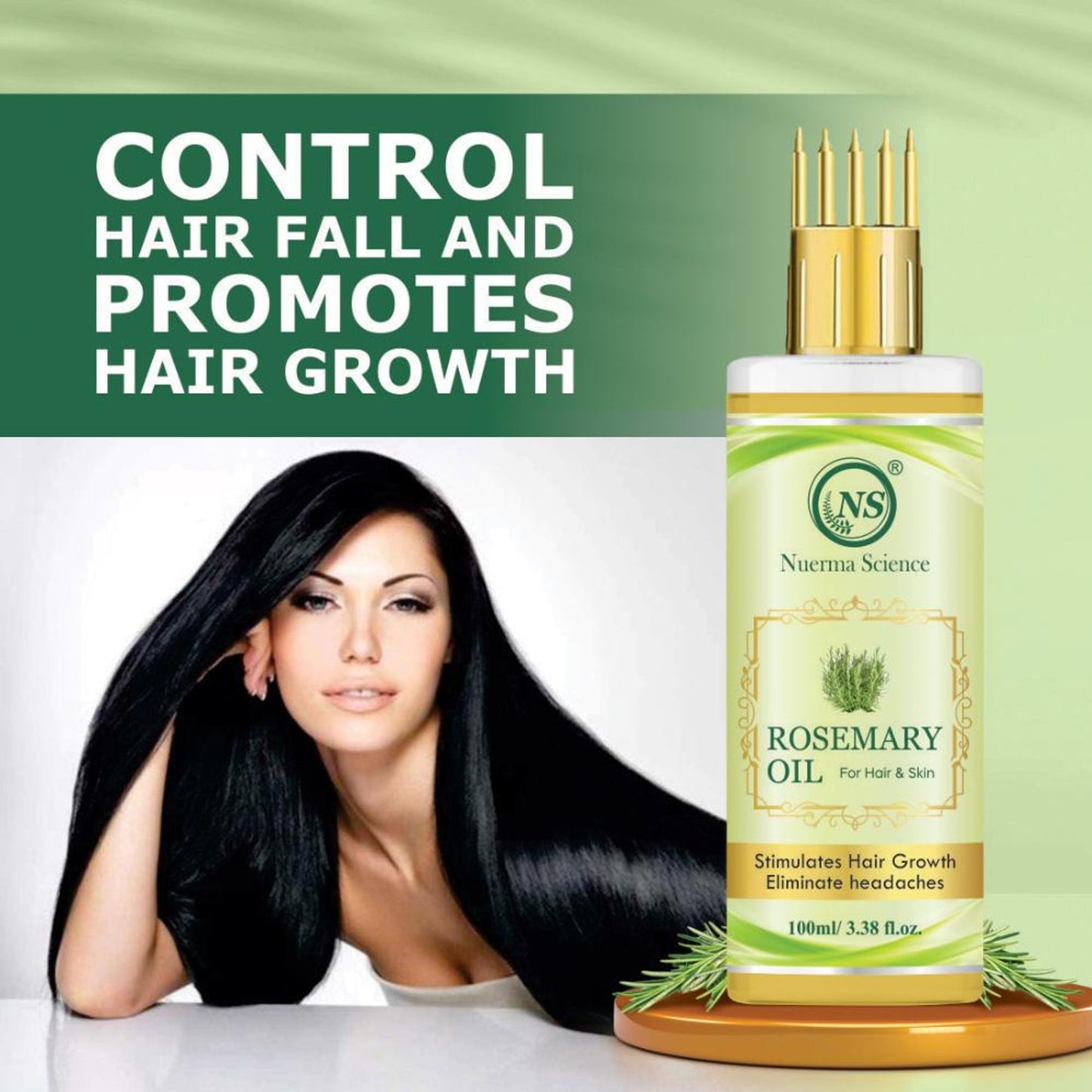 Nuerma Science Rosemary Oil for Skin & Hair (for Hair Growth & Collagen Boosting)