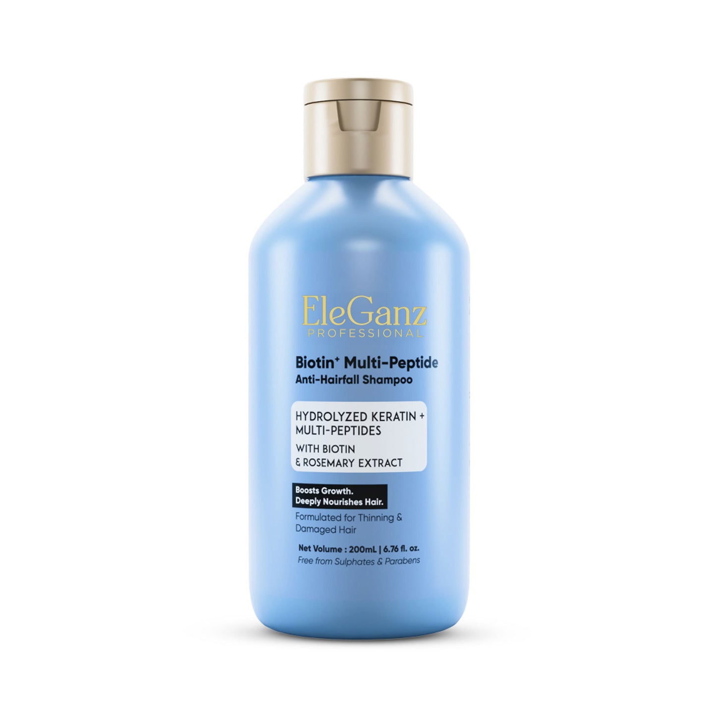 Eleganz Professional Multi Peptide AntiHairfall Shampoo-Rosemary reduces Hairfall, helps Hair Growth