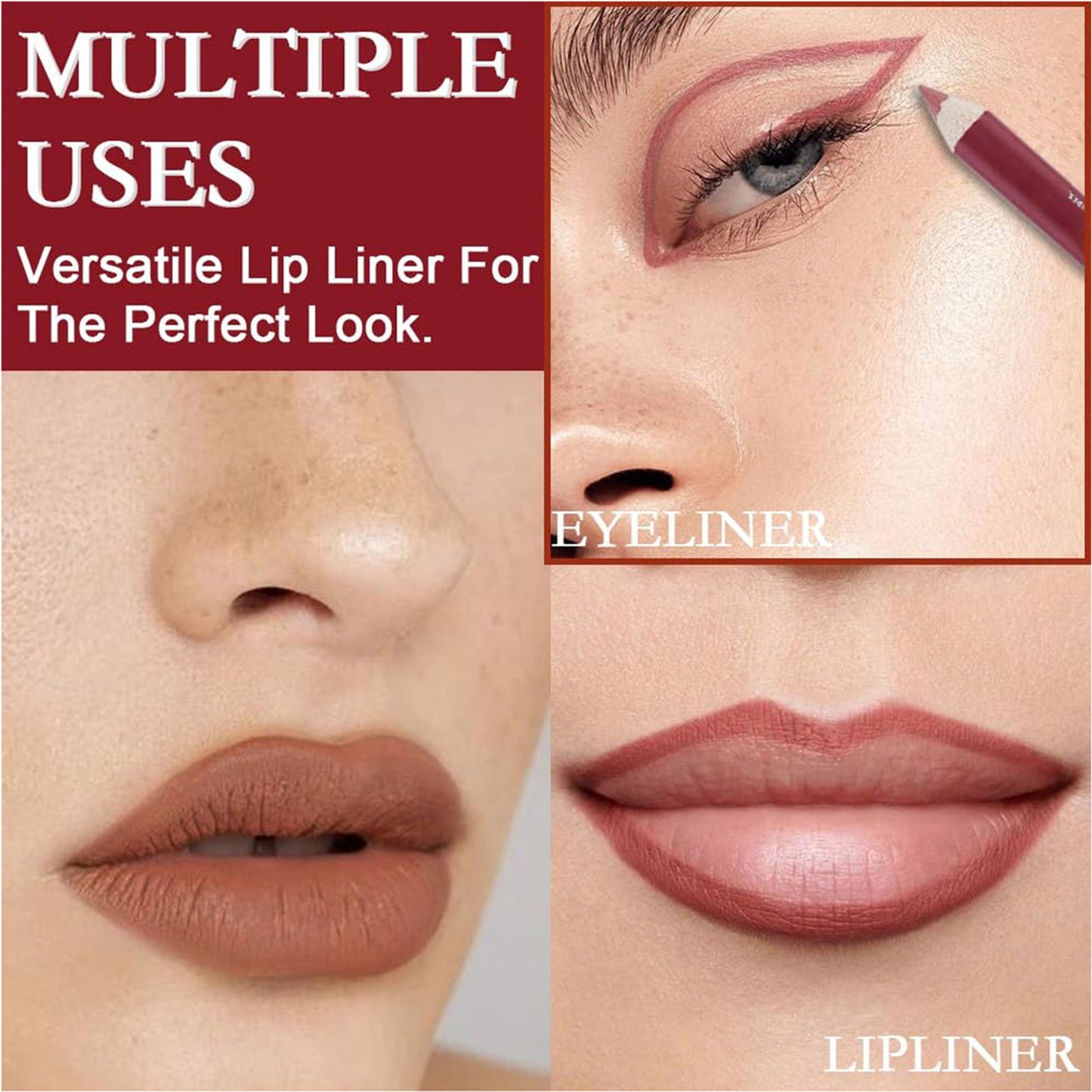 Shryoan Pretty Me Bold Lipliner & Eyeliner Pencil - Rose Wood 12