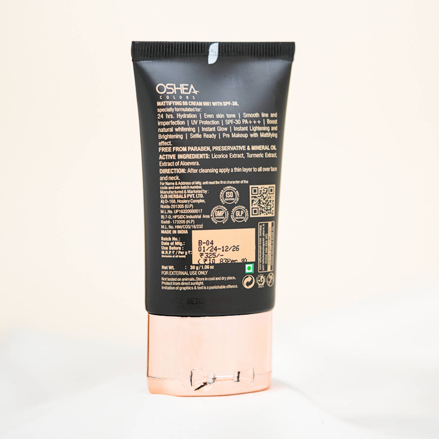 Oshea Herbals Instant Glow BB Cream - 002 Beige Medium