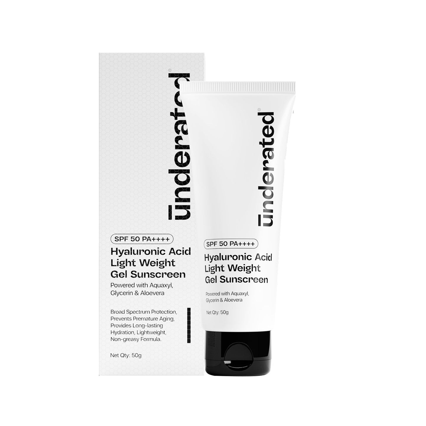 Underated Hyaluronic Acid Gel Sunscreen SPF 50 PA++++