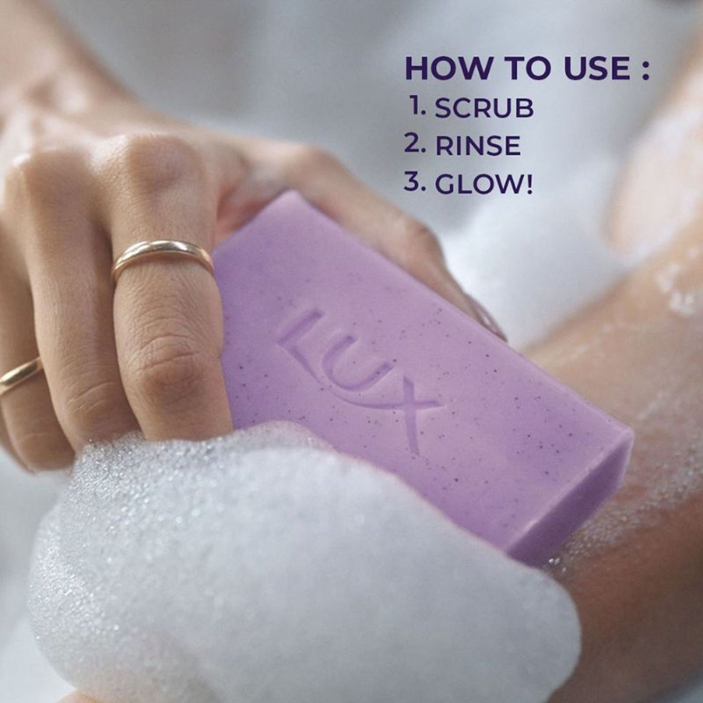 Lux Essence Of Himalayas Lavender & Vitamin C Exfoliating Soap - Pack Of 5