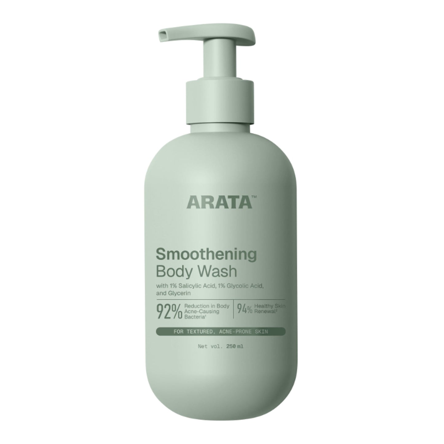 Arata 1% Salicylic Acid Daily Body Wash Exfoliates Clears Back Acne & Improves Strawberry Skin
