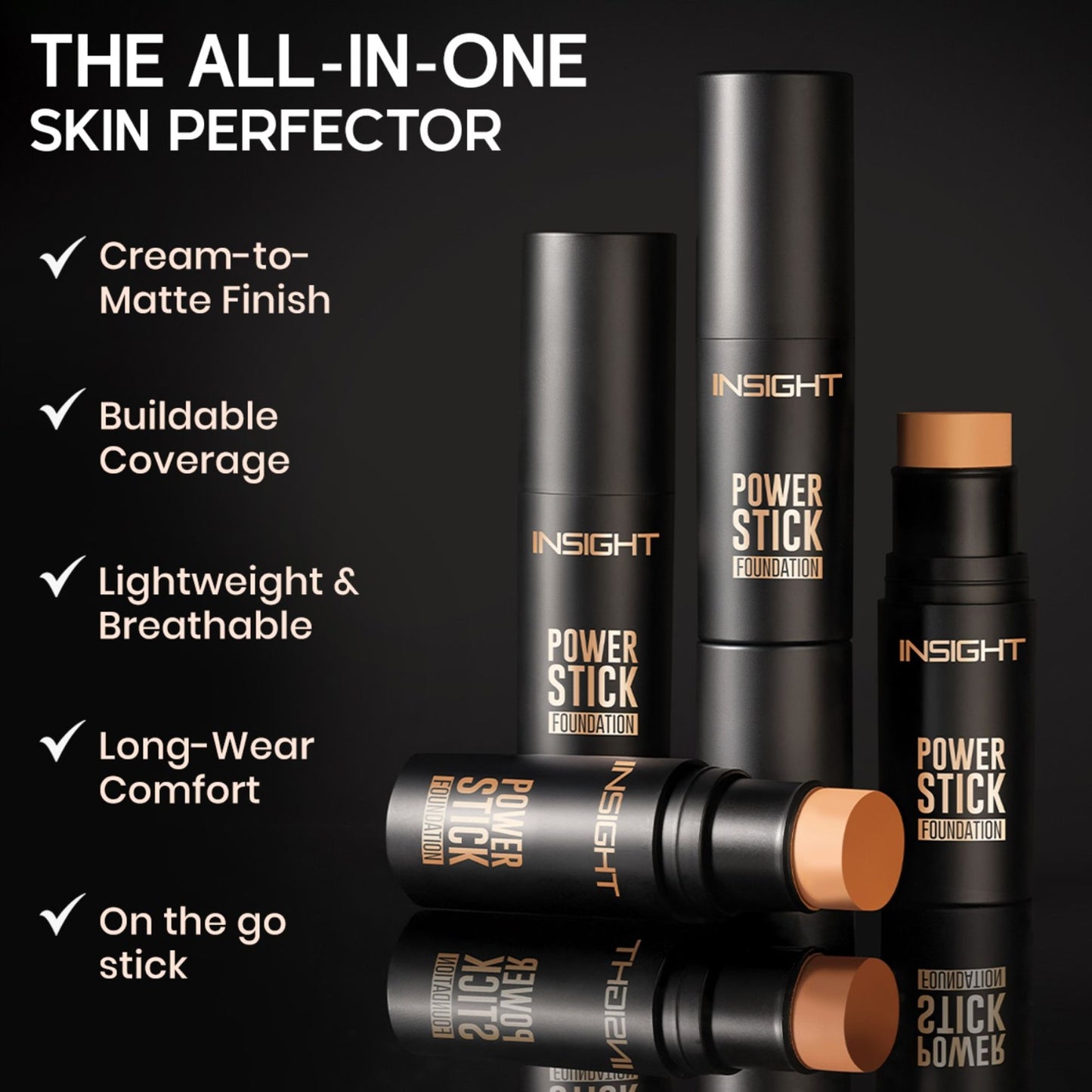 Insight Cosmetics Power Stick Foundation - Toffee Caramel