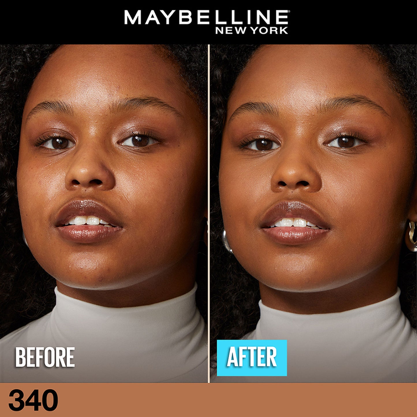 Maybelline New York Fit Me Matte+Poreless 16H Oil Control Foundation with SPF 22 - 115 Ivory - 340 Cappuccino