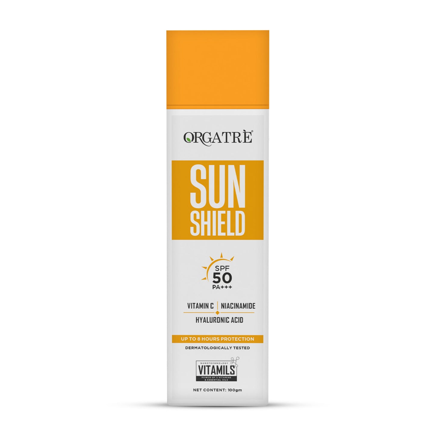 Orgatre Tinted Sunscreen SPF 50 PA+++ With Vit C, Niacinamide & Hyaluronic Acid, UVA/UVB Protection