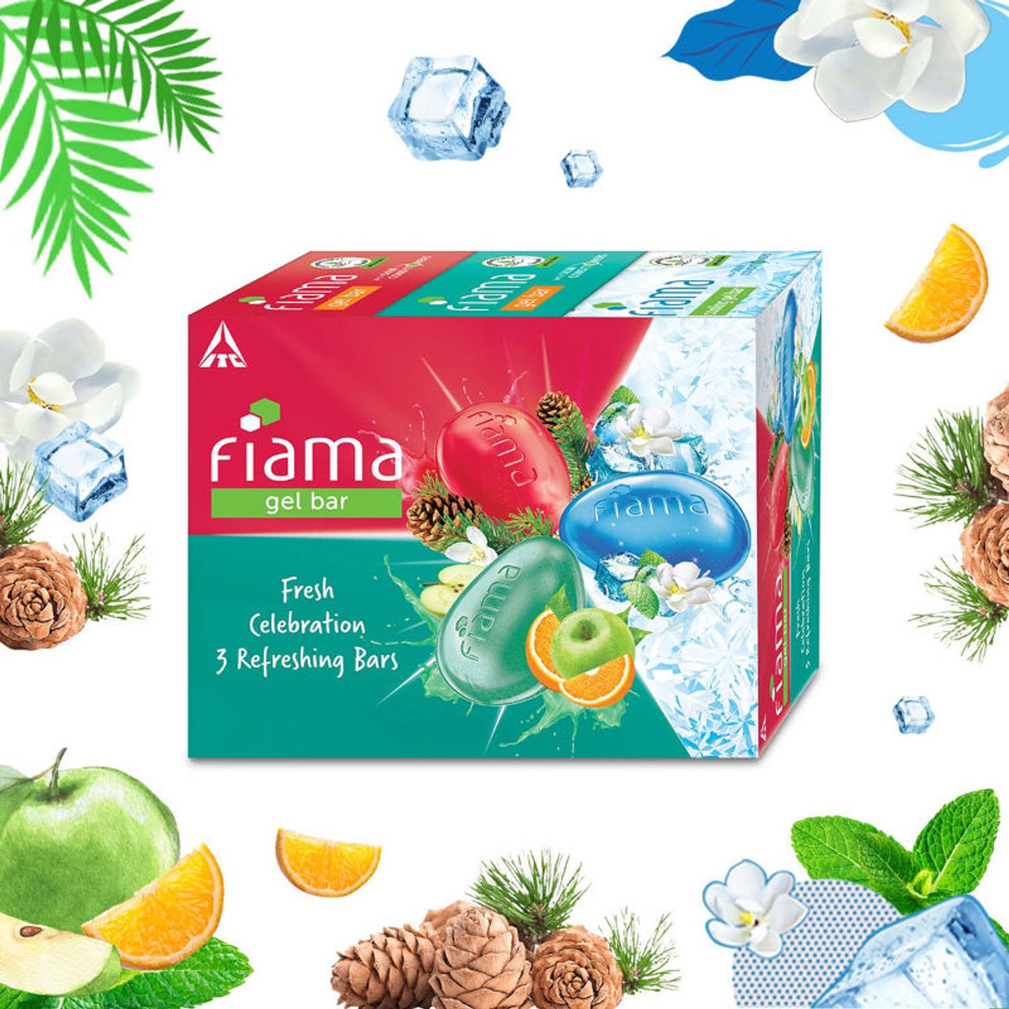 Fiama Gel Bar Fresh Celebration Pack, Variety Pack, Skin Conditioners - Pack of 3