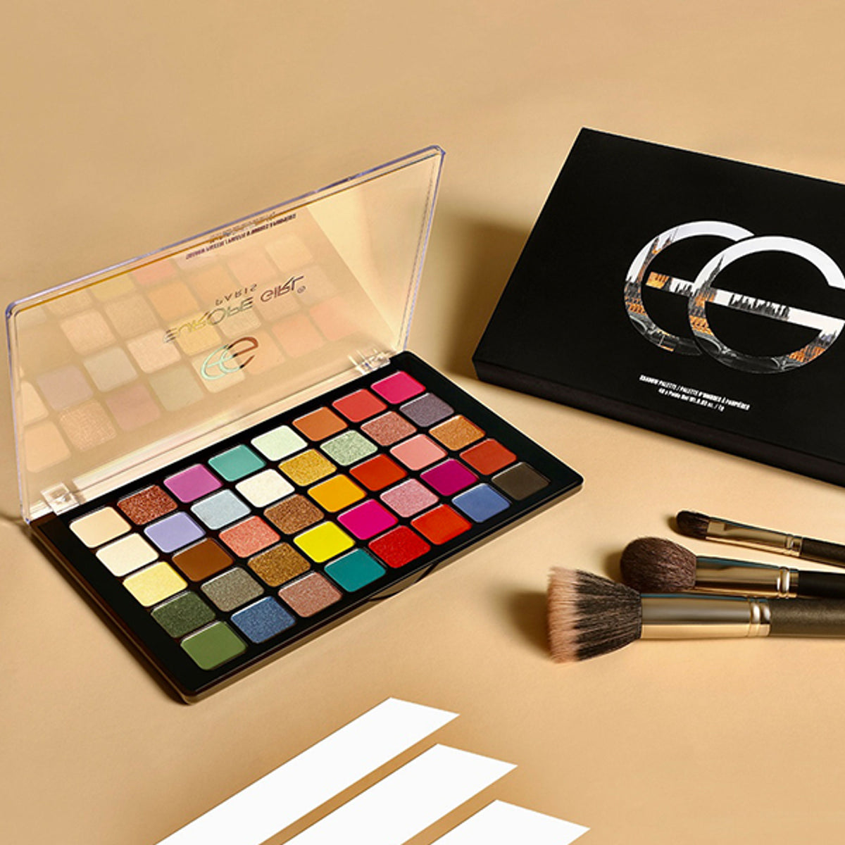 Europe Girl 40-color eyeshadow palette with vibrant tones, featuring a variety of colorful eye makeup shades.