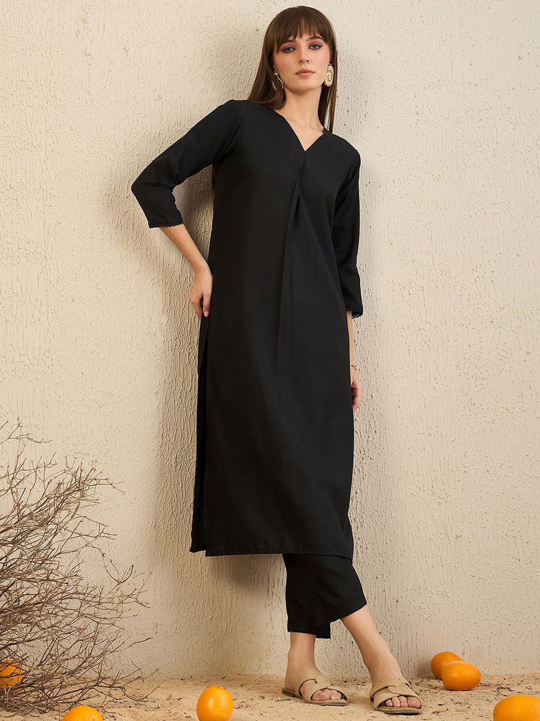 Indyancart IE V-Neck Tunic With Trousers