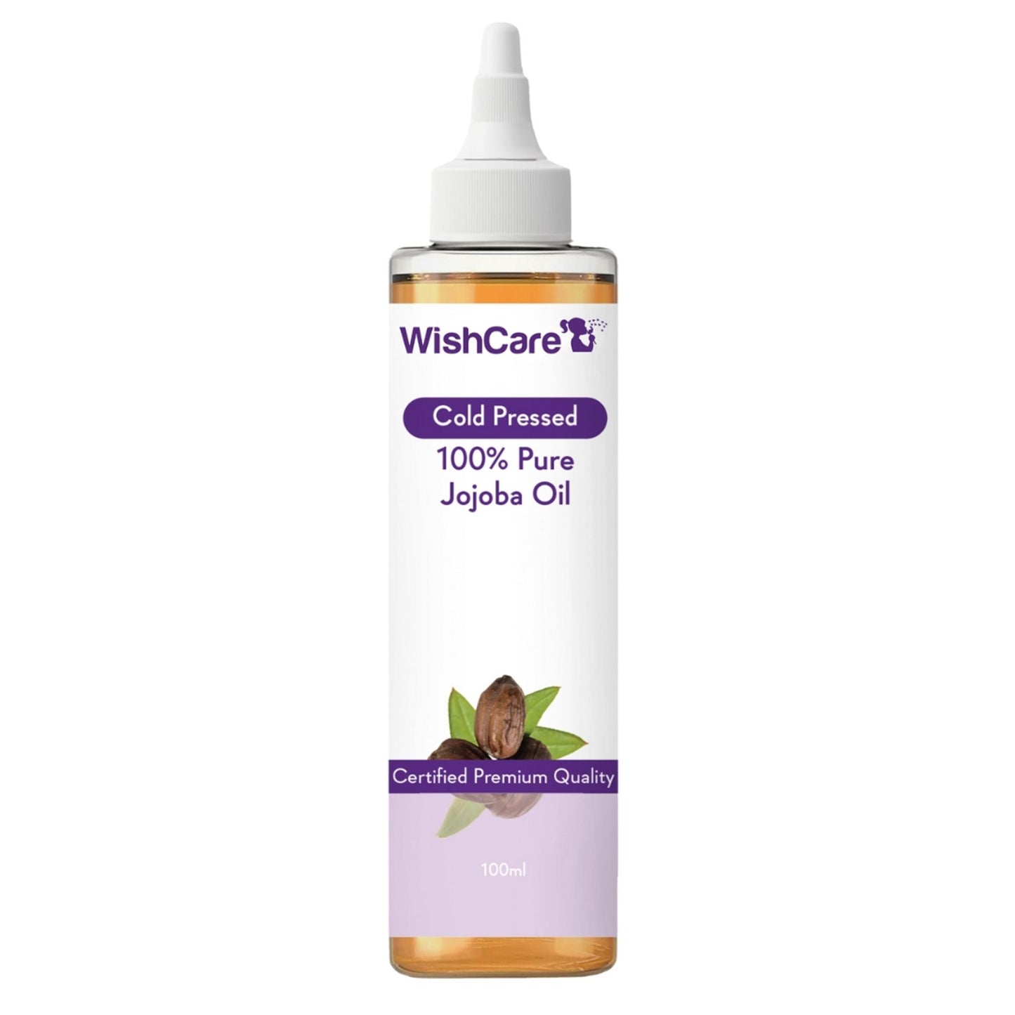 WishCare 100% Pure Cold Pressed Jojoba Oil For Hair & Skin-Strengthens Hair-Moisturizes Skin