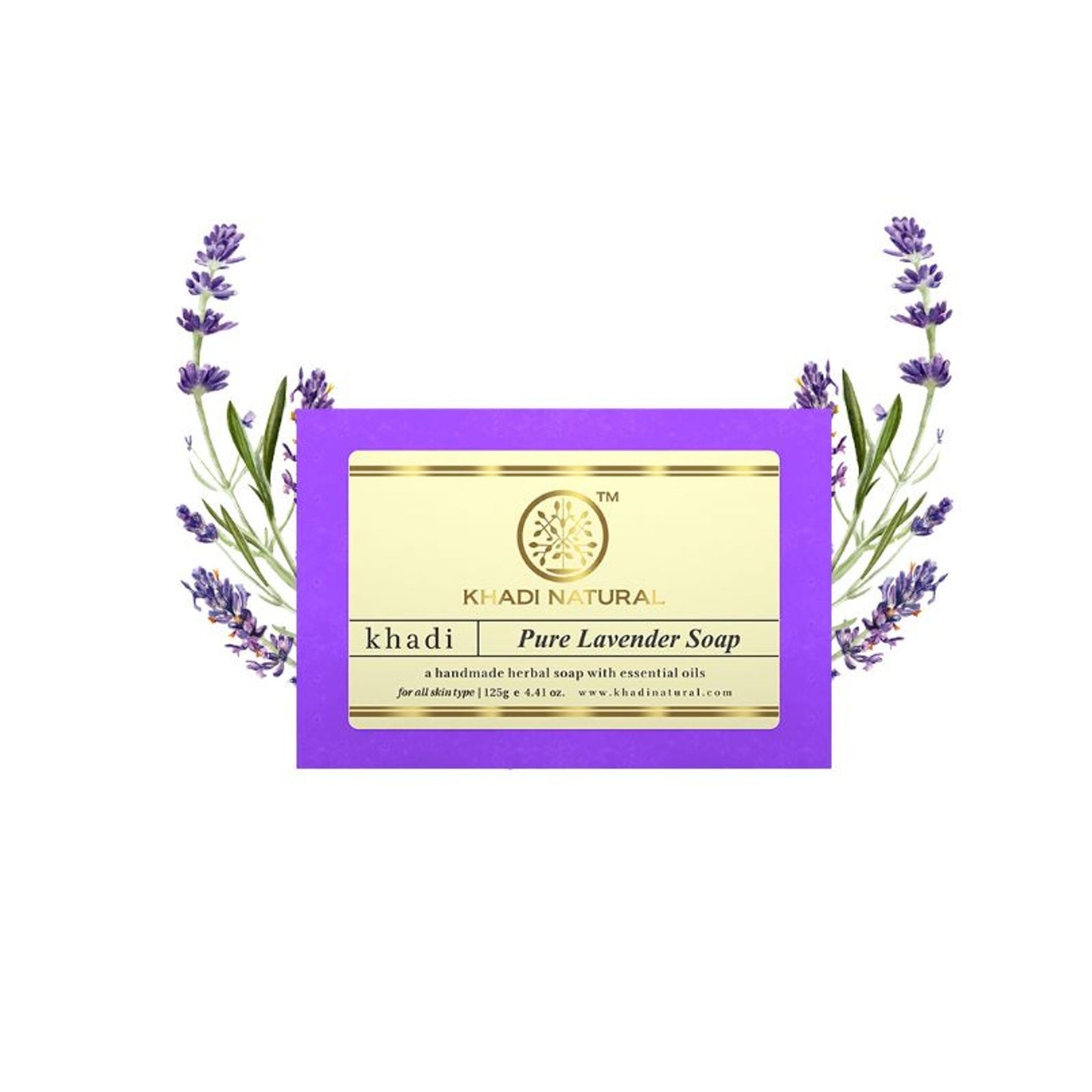 Khadi Natural Pure Lavender Soap Cleanses, Tone & Nourish Skin