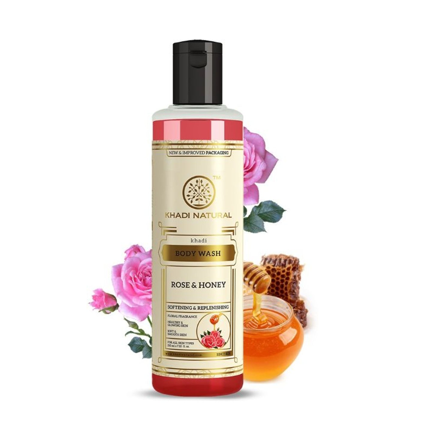 Khadi Natural Rose & Honey Body Wash Soft, Smooth & Hydrate Skin