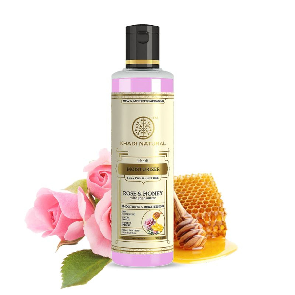 Khadi Natural Rose & Honey Moisturizer Reduce Dryness & Moisturize Skin Paraben Free