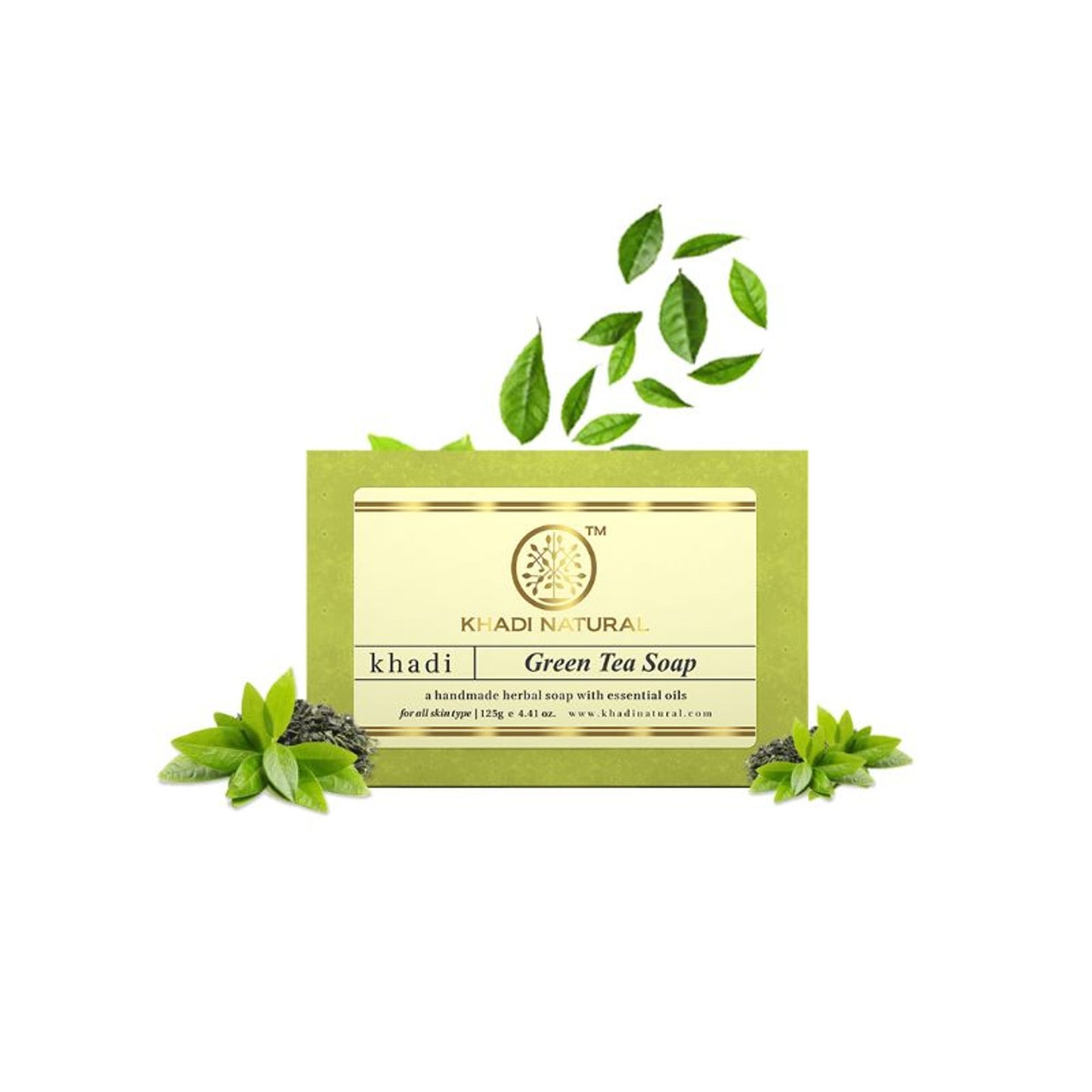 Khadi Natural Green Tea Handmade Soap Reduce Dead Skin Cells