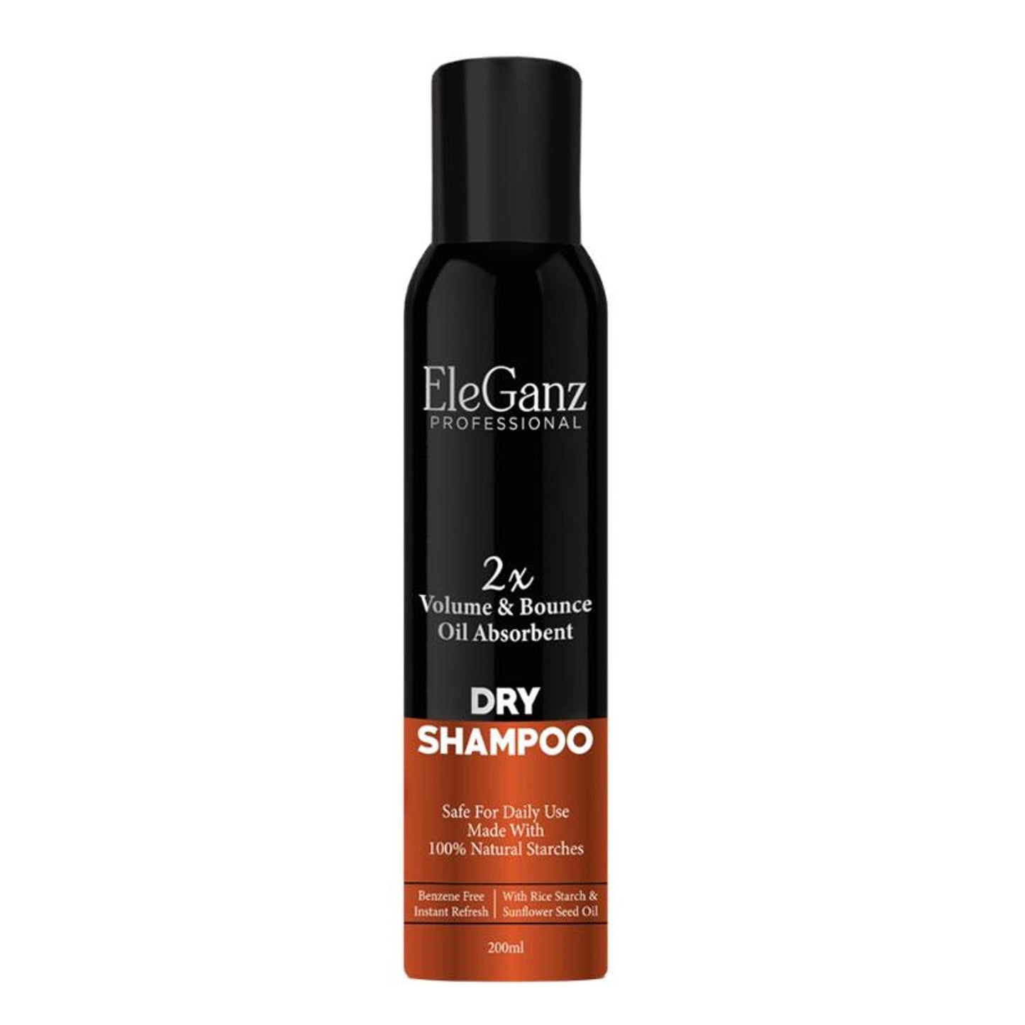 Eleganz Professional Dry Shampoo Adds 2X Volume & Bounce With Corn Starch - Benzene & Sulfate Free