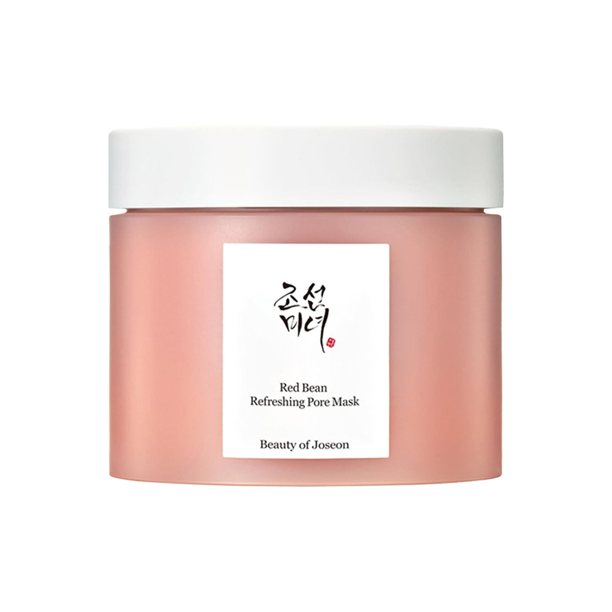 Beauty of Joseon Red Bean Refreshing Pore Mask in a jar, showcasing the product's packaging and texture.